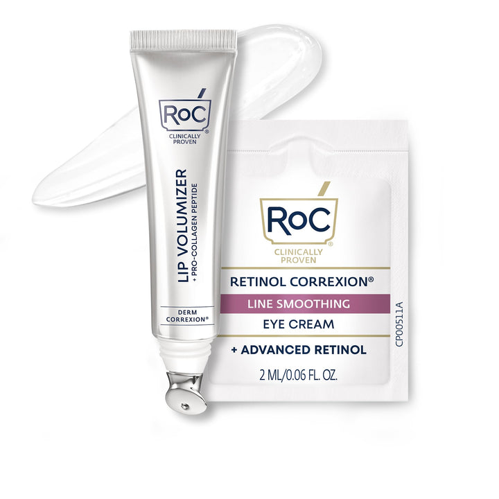 RoC Derm Correxion Retinol Firming Serum Stick with Antioxidants to Visibly Tighten and Firm Wrinkles and Laugh Lines 1.0 oz plus Retinol Eye Cream Packette Halalzen