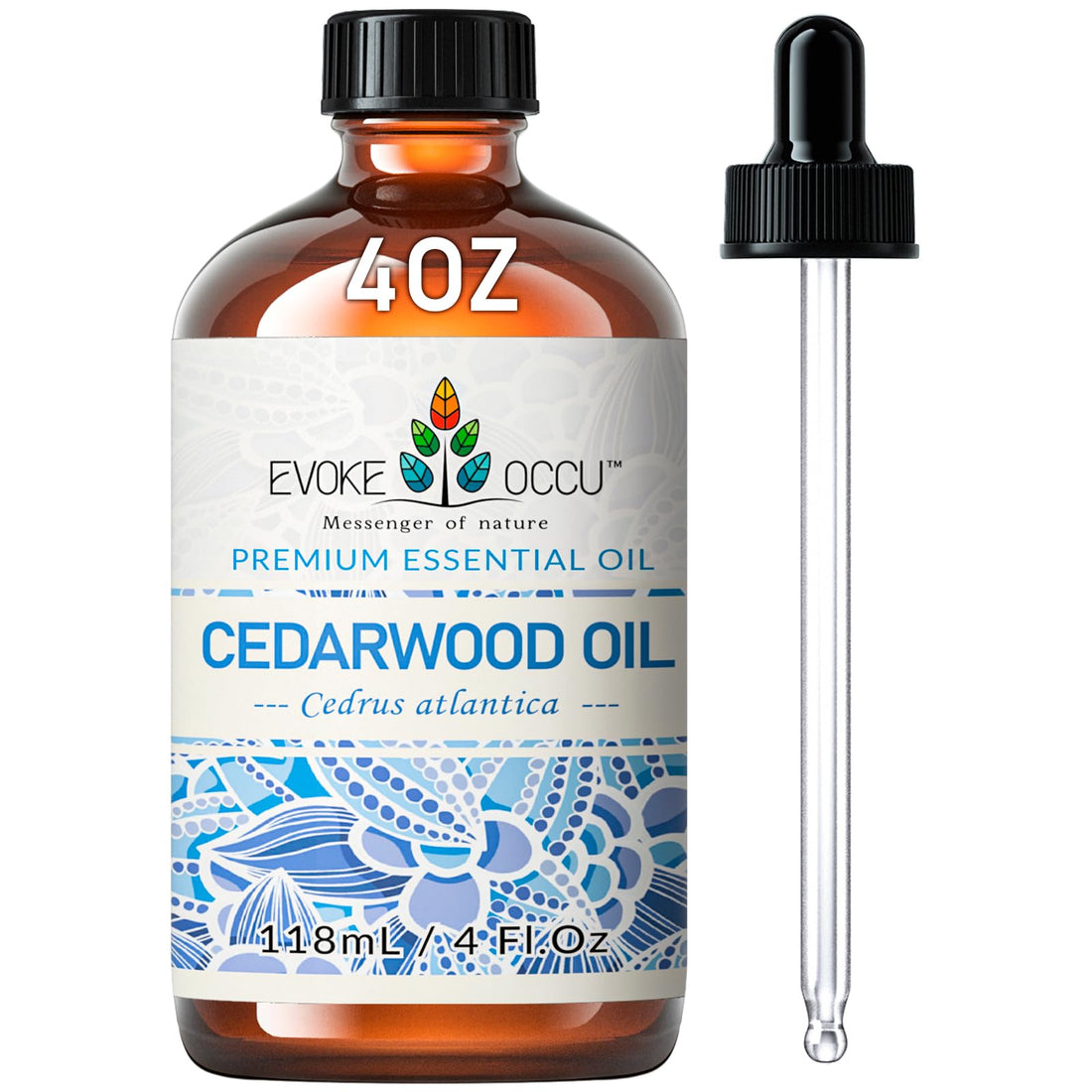 EVOKE OCCU Jasmine Essential Oil 118ml, Pure Jasmine Oil for Aromatherapy Diffuser Candle Soap Making- 4 FL Oz