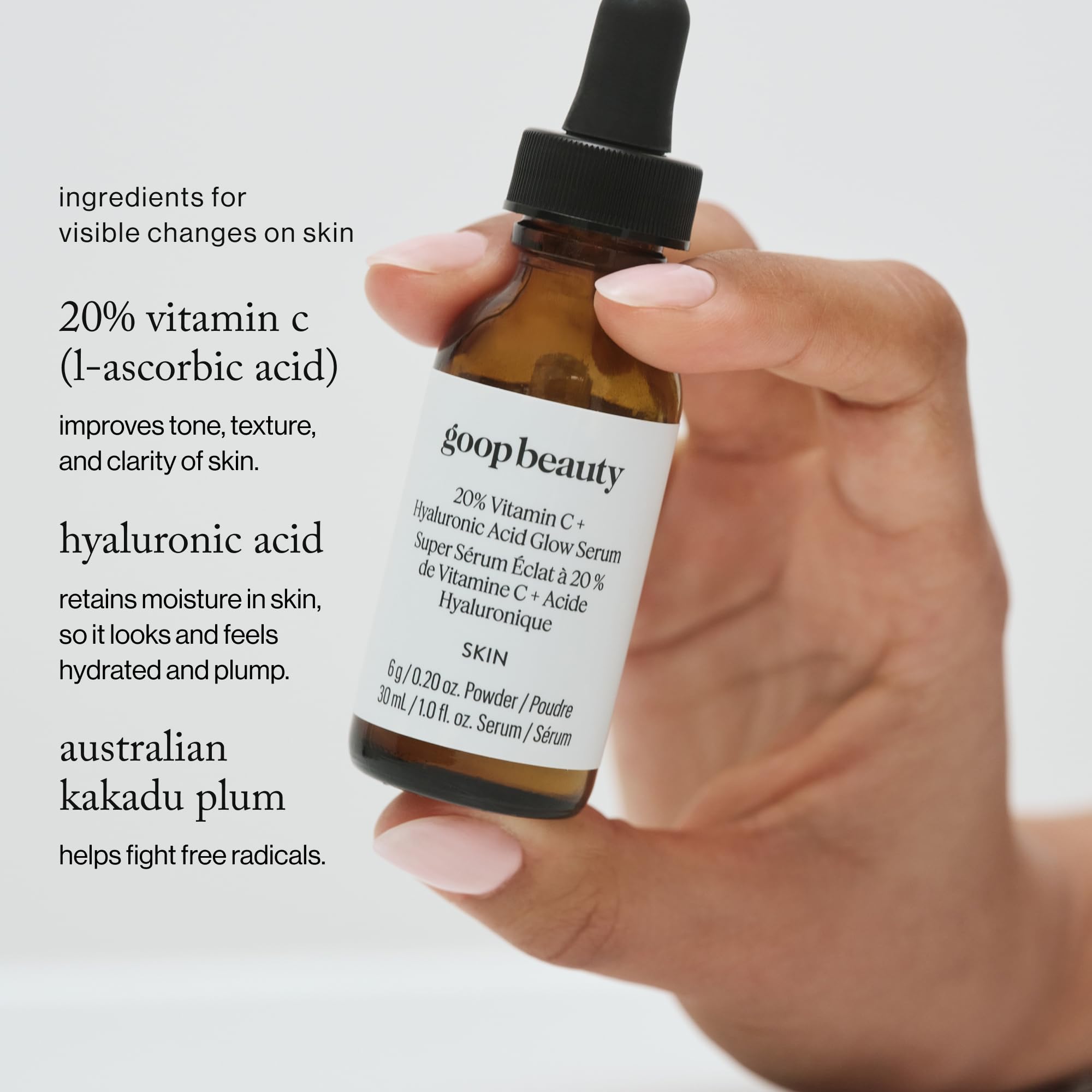 goop Beauty Peptide Serum | Reduces Fine Lines & Wrinkles | Peptides, Ceramides, & Niacinamide | Anti Aging Serum to Improve Firmness & Elasticity | Paraben Free | 1 fl oz Halalzen