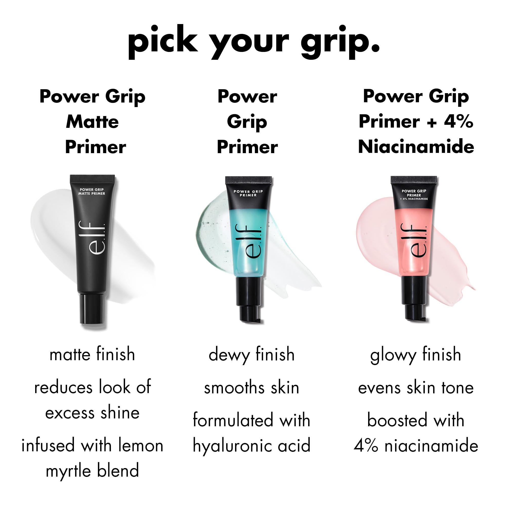 e.l.f. Power Grip Primer, Gel-Based & Hydrating Face Primer For Smoothing Skin & Gripping Makeup, Moisturizes & Primes, 0.811 Fl Oz (24 ml.) Halalzen