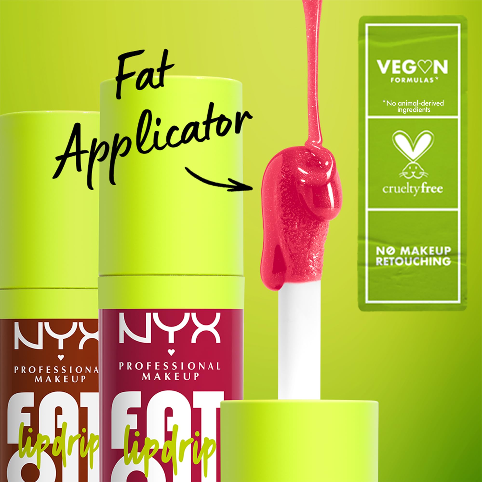 NYX Professional Makeup Lip Oil, Fat Oil Lip Drip, High Shine Tinted Gloss, 12hr Hydrating Lip Treatment with Squalane, Non-Sticky, Vegan, Shade: Missed Call