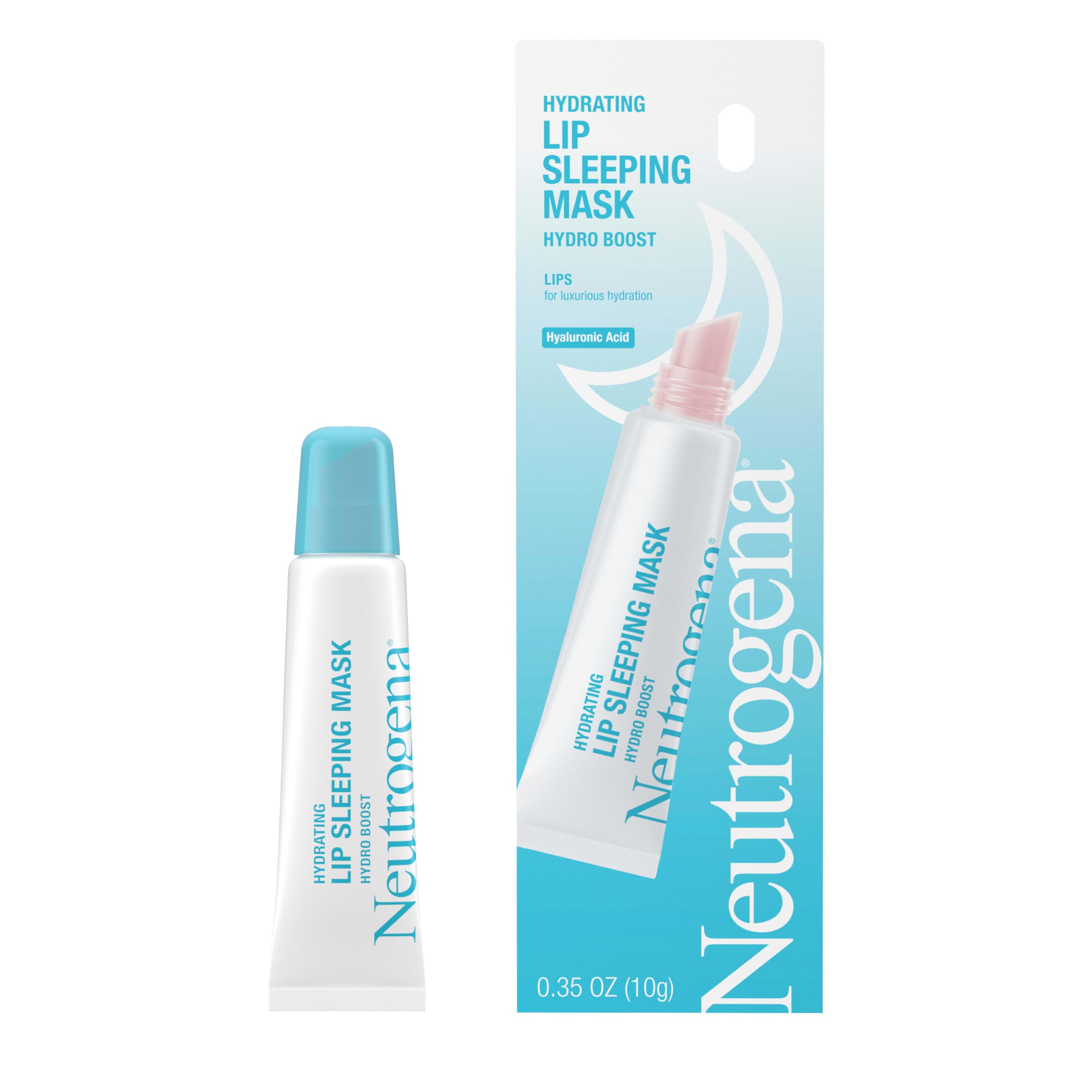 Neutrogena Hydro Boost Hydrating Lip Sleeping Mask with Hyaluronic Acid, Clear Overnight and Daily Moisturizing Treatment for Very Dry Lips, Fragrance Free Squeeze Tube Lip Balm, 0.35 oz Halalzen