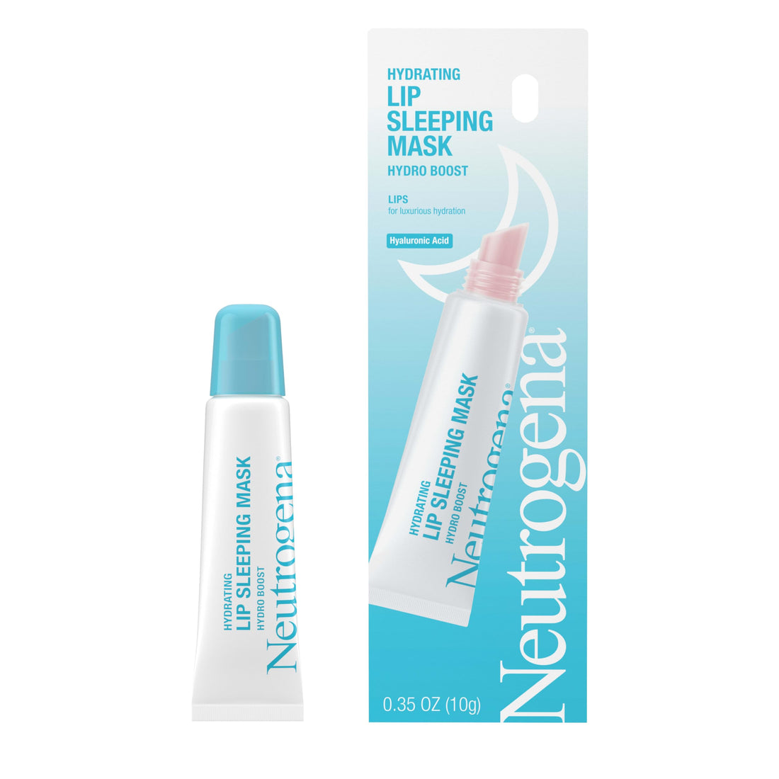 Neutrogena Hydro Boost Hydrating Lip Sleeping Mask with Hyaluronic Acid, Clear Overnight and Daily Moisturizing Treatment for Very Dry Lips, Fragrance Free Squeeze Tube Lip Balm, 0.35 oz Halalzen