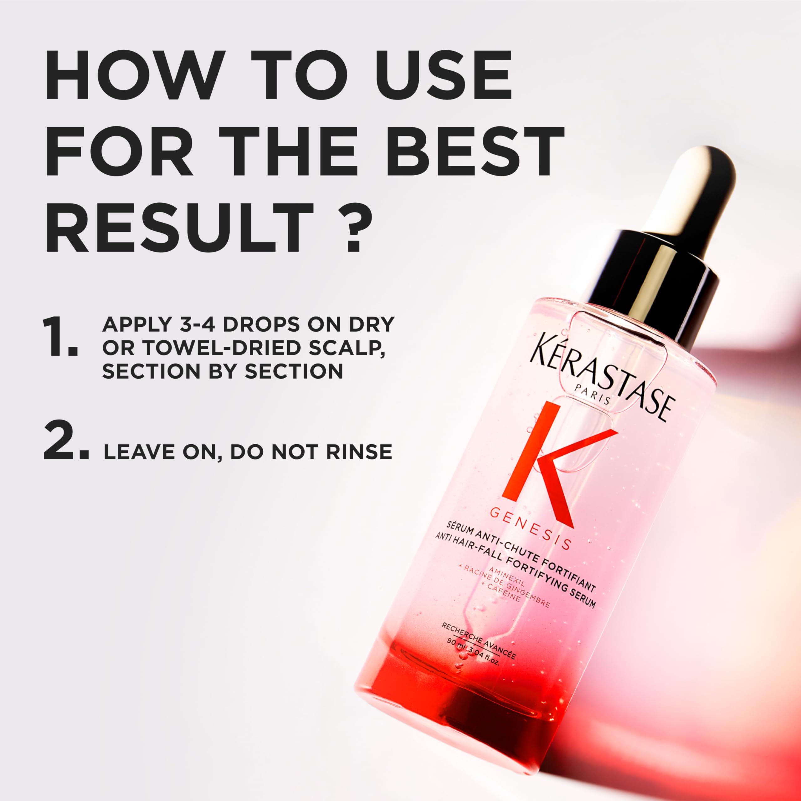 Kérastase Genesis Hair Serum, For Weakened Hair Prone to Hair Loss, With Ginger Root & Edelweiss Flower