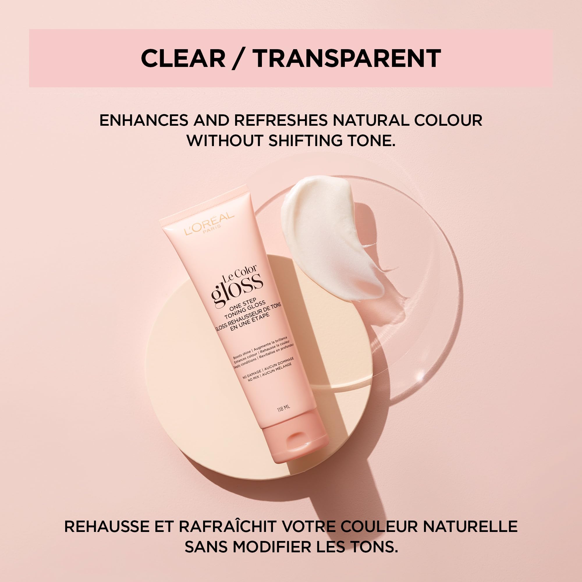 L’Oreal Paris Le Color Gloss One Step In-Shower Toning Hair Gloss for Bleached Hair, Neutralizes Brass, Conditions & Boosts Shine, Platinum Pearl, 4 Ounce