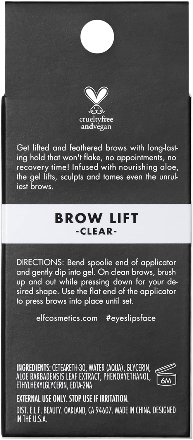e.l.f. Brow Lift, Clear Eyebrow Shaping Wax For Holding Brows In Place, Creates A Fluffy Feathered Look