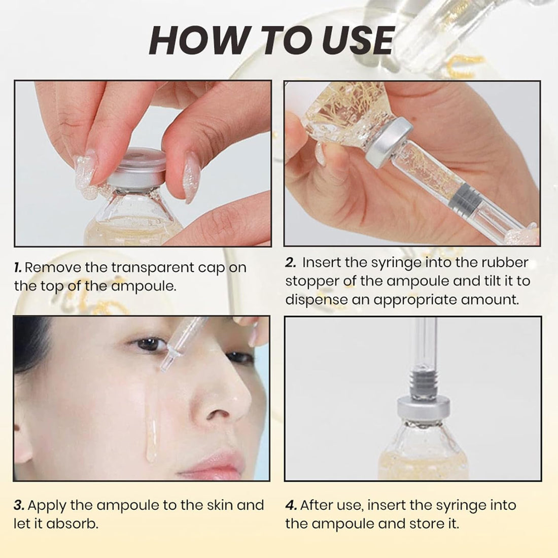 Silk Peptide Intensive Lifting Ampoule, Deep Collagen Peptide Intensive Ampoule, Korean Skincare Anti Aging Serum for Women, Instant Fine Lines Smoothing, Hydrating, Skin Tightening & Firming - 40ML
