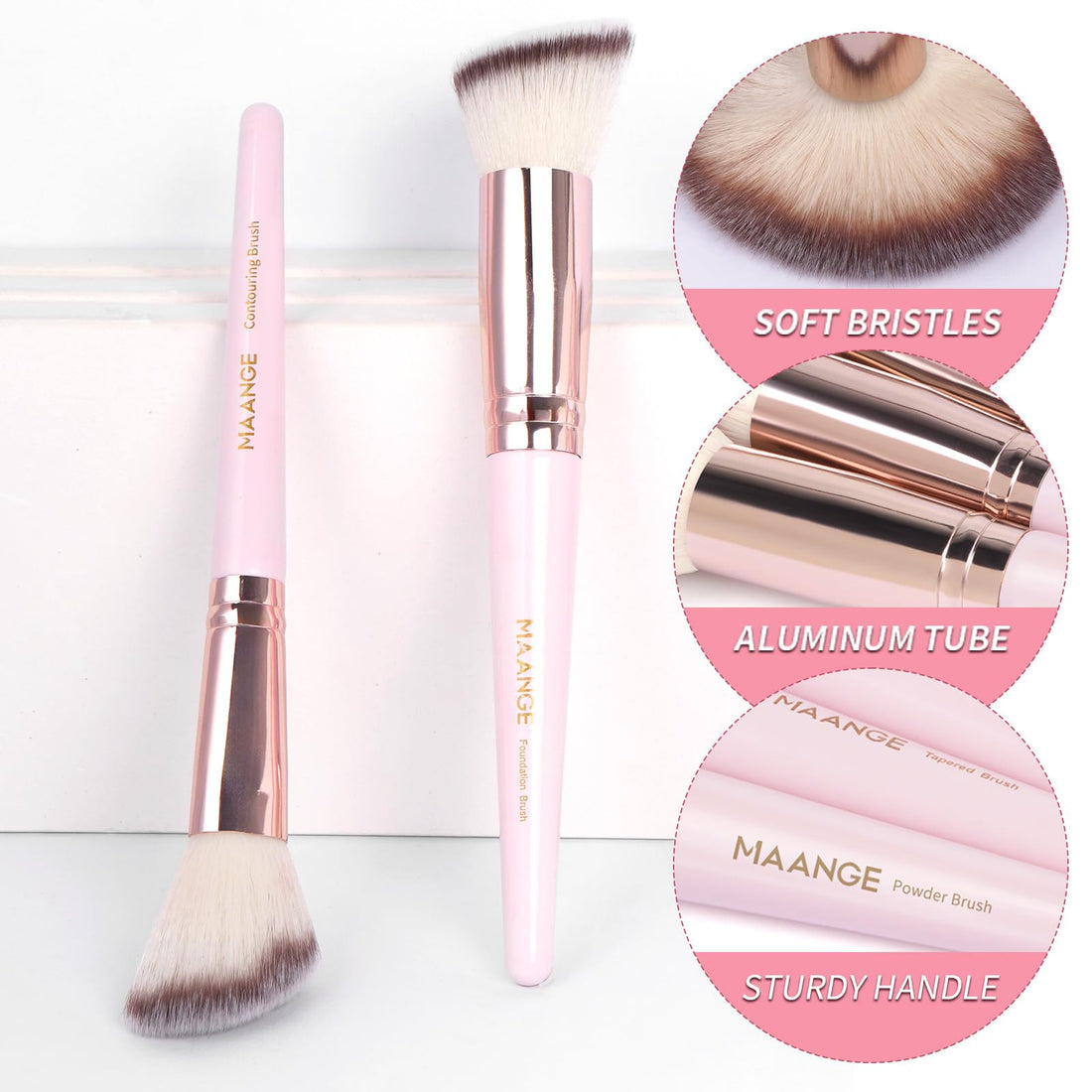 MAANGE Makeup Brushes 42 Pcs Makeup Tool Set, Multi-functional Brushes Kit Premium Synthetic Brush Make up Brush Set for Women, Black Halalzen