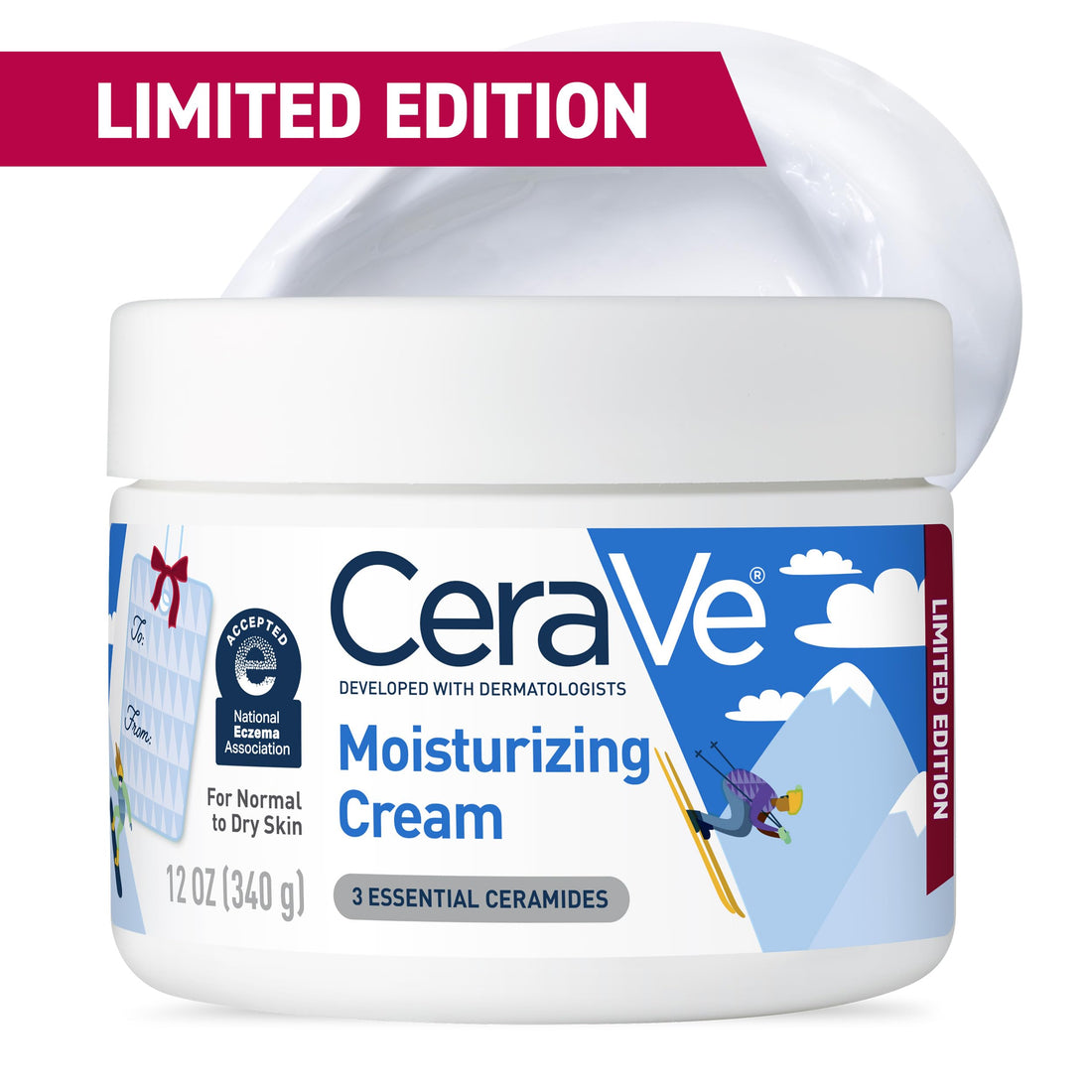 CeraVe Moisturizing Cream, Body and Face Moisturizer for Dry Skin, Body Cream with Hyaluronic Acid and Ceramides, Daily Moisturizer, Oil-Free, Fragrance Free, Non-Comedogenic, 19 Ounce Halalzen