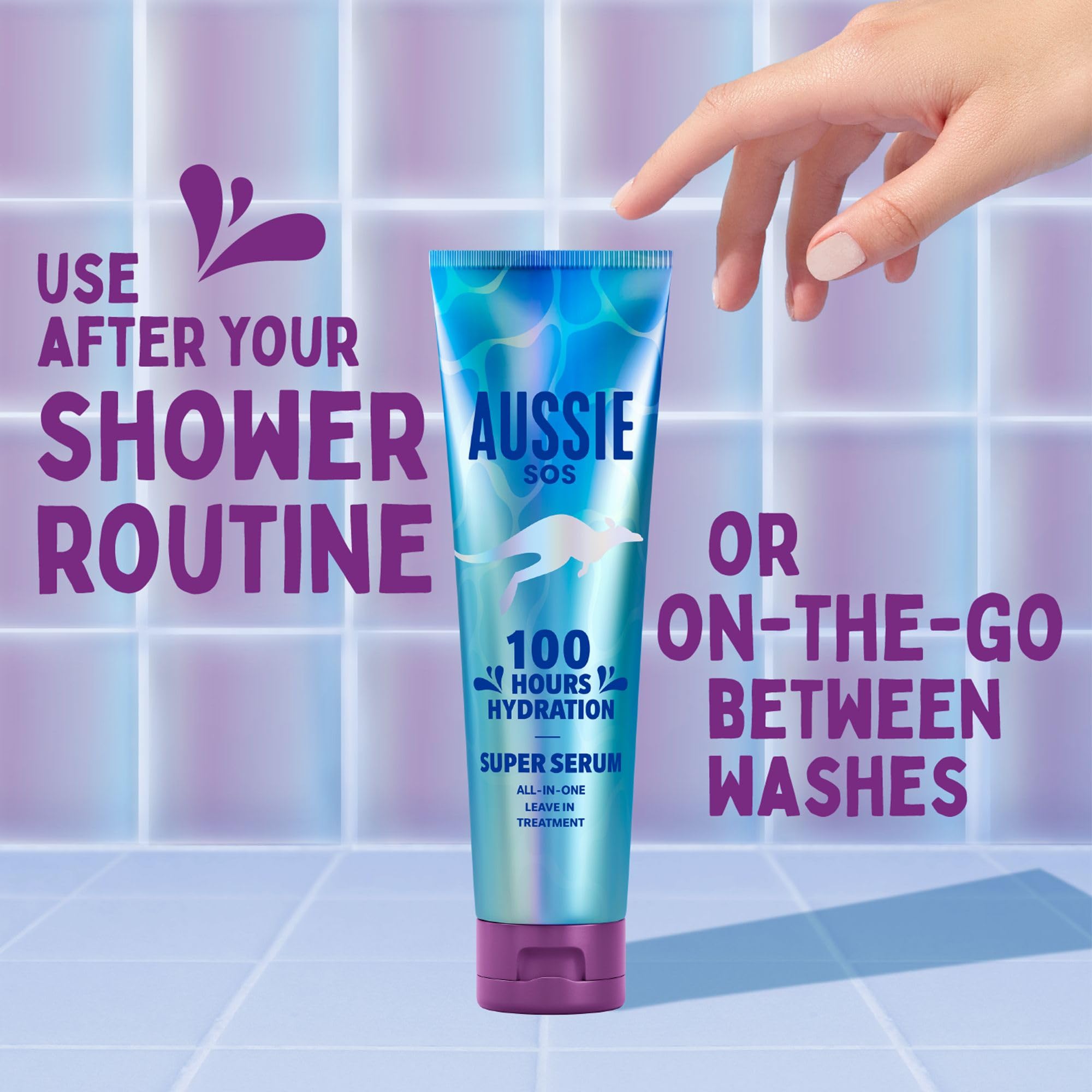Aussie Oh My Gloss Moisture-Mazing Leave-In Treatment Lightweight Serum 160ml, Moisture & Shine Booster for Dull Hair. With Jojoba, Safflower & Australian Macadamia Nut Oils. Vegan & Cruelty-Free