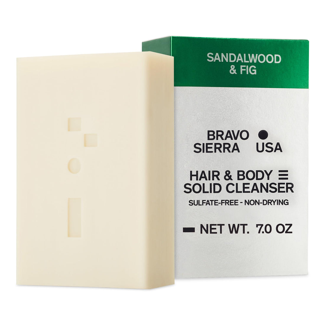 Bravo Sierra Pain de Savon Corps et Cheveux Tout-en-Un - Fève Tonka & Citron, 200 g - Noix de Coco, Beurre de Karité et Farine d'Avoine pour une Peau Douce et des Cheveux Sains