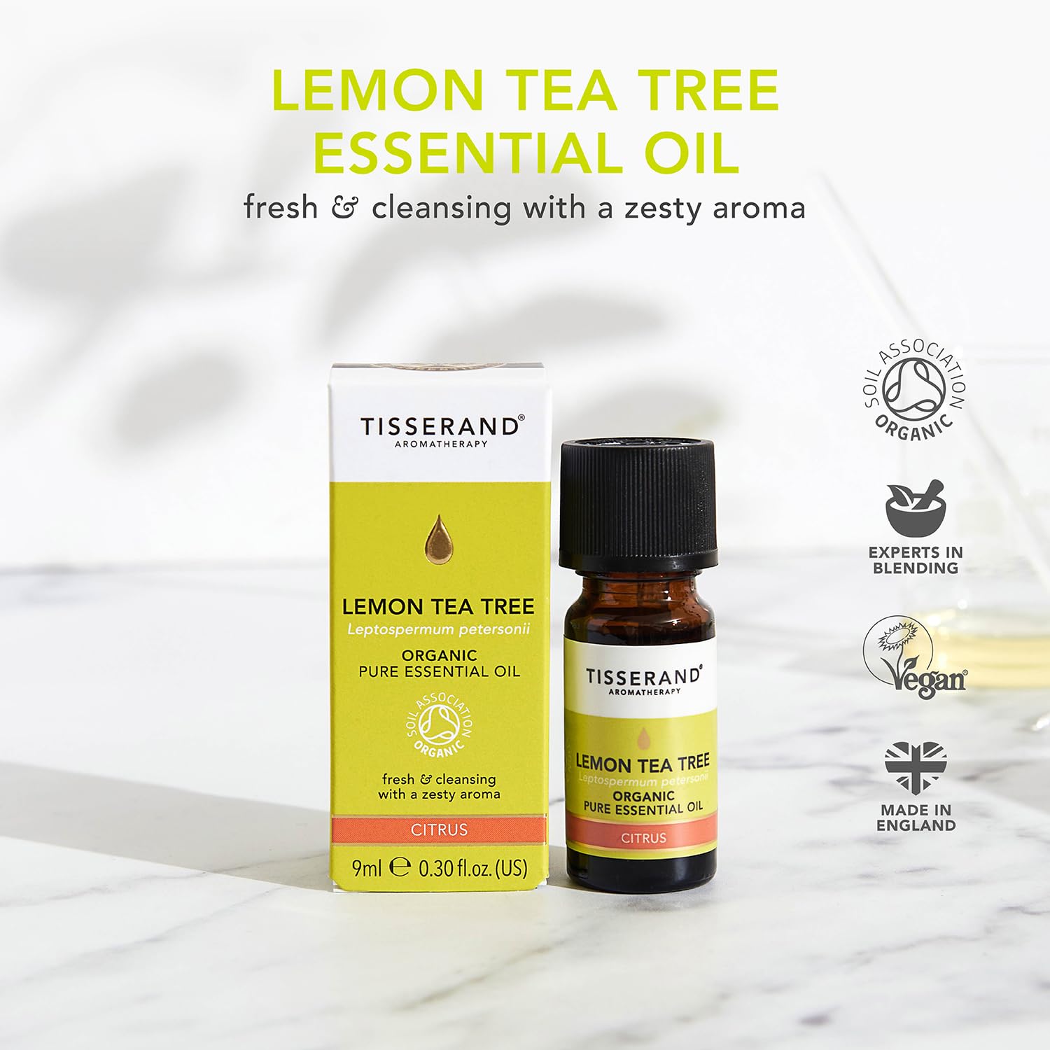 Tisserand Aromatherapy,Lavender - Organic Essential Oil,Massage Oil, Aromatherapy Oil, Skin Oil, Oil for Diffuser,100% Pure Essential Oil - 9ml
