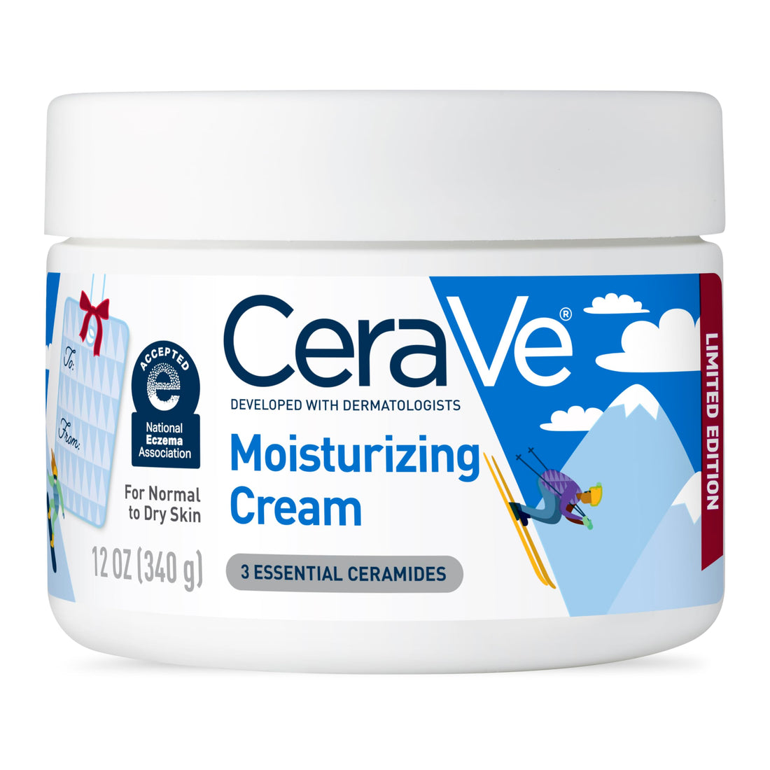 CeraVe Moisturizing Cream, Body and Face Moisturizer for Dry Skin, Body Cream with Hyaluronic Acid and Ceramides, Daily Moisturizer, Oil-Free, Fragrance Free, Non-Comedogenic, 19 Ounce Halalzen