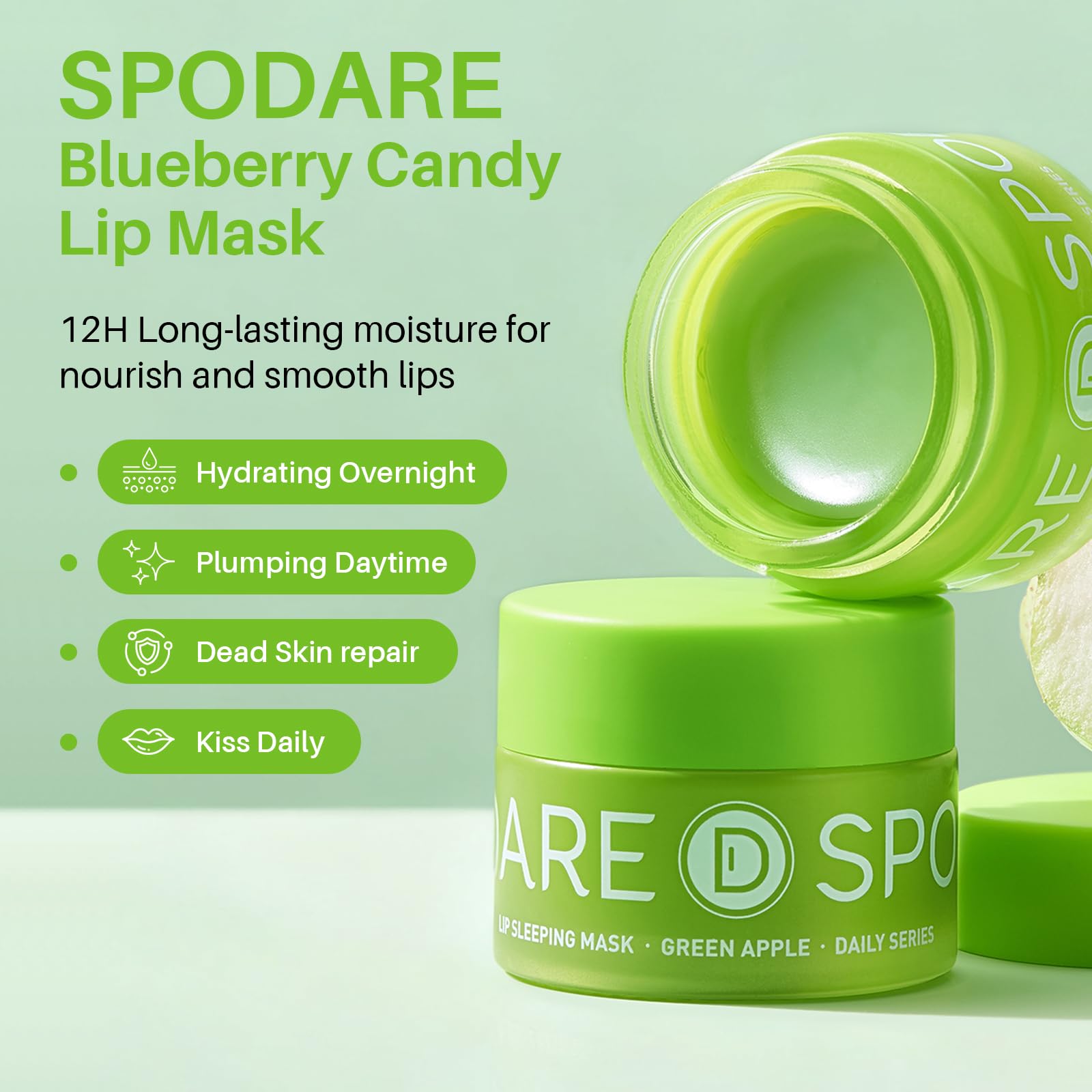 SPODARE Lemon Lip Mask, Hydrating Overnight Lip Sleeping Mask, Lip Moisturizer for Dry Cracked Lips Care, Dual-Color Lips Balm for Nourishing and Softening Lips, Minimizes Fine Lines - 12g Halalzen