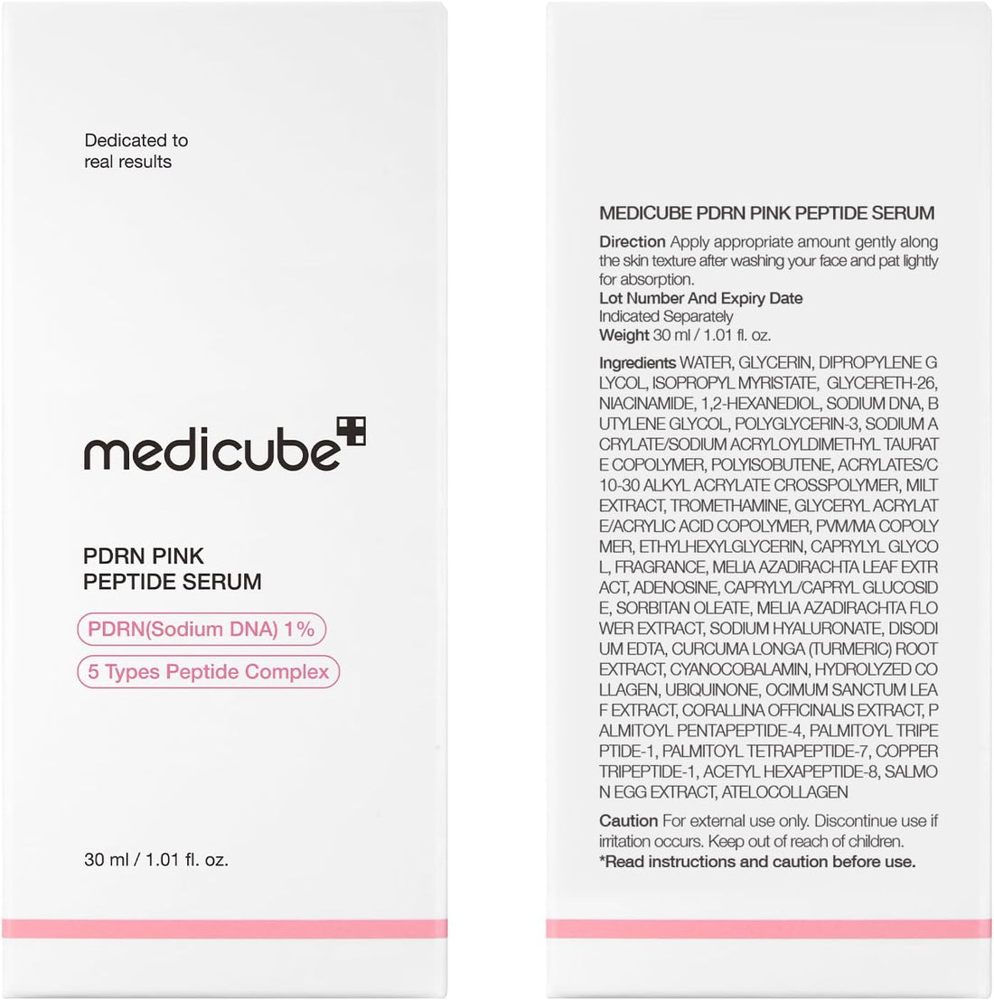 medicube Salmon DNA PDRN Pink Peptide Serum, Pink glow serum, Peptide, Niacinamide, Hydrating & Moisturising & Firming, Uneven Skin Tone, Korean Skincare | 1.01 fl.oz. (1.01 fl.oz., Salmon DNA PDRN)