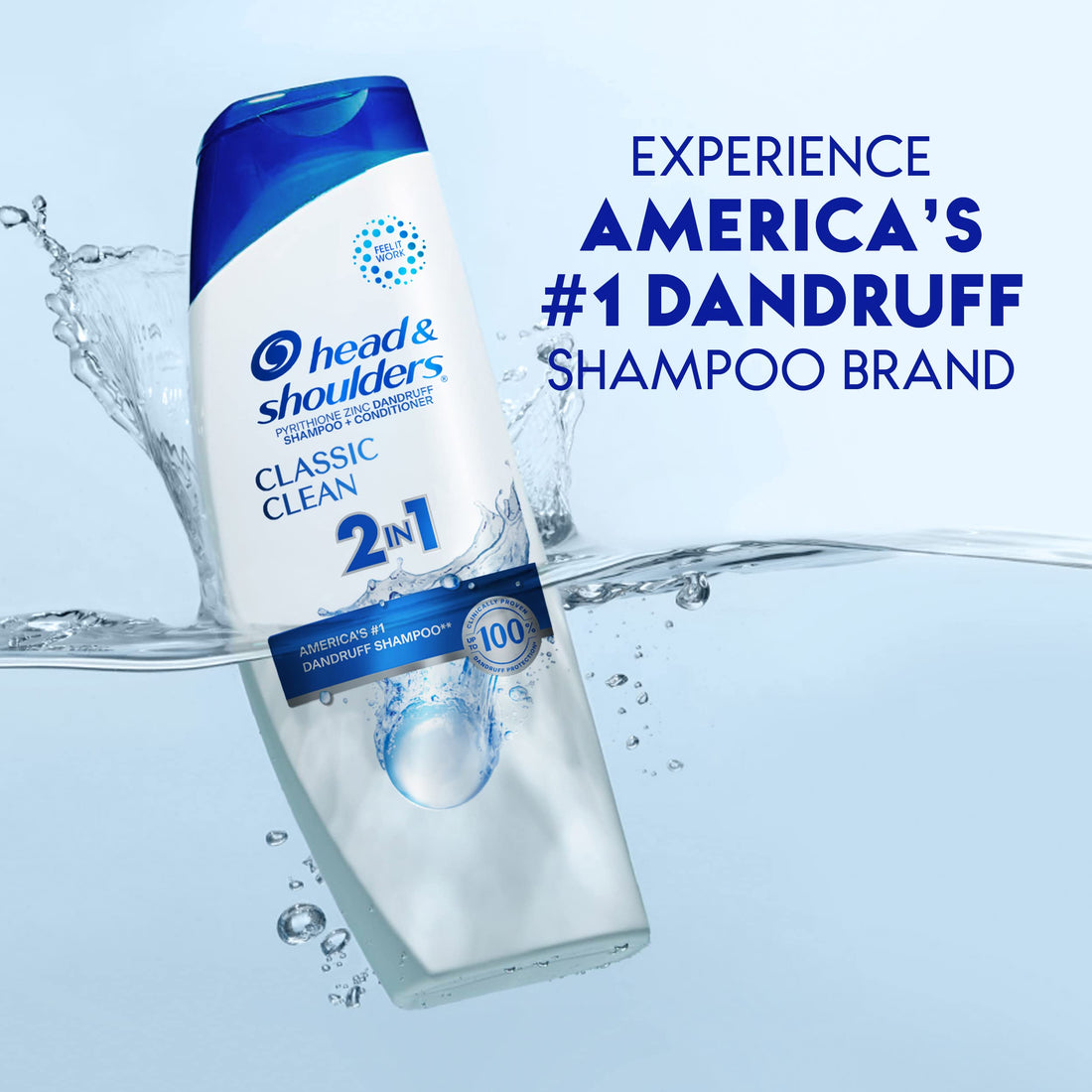Head & Shoulders Anti-Dandruff Shampoo and Conditioner, Classic Clean 2-in-1, 1% Pyrithione Zinc, Flake Control, Deep Clean, Scalp Care, Fresh Scent, 8.45 fl oz Halalzen