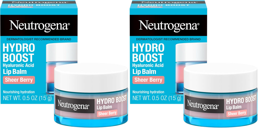 Neutrogena Hydro Boost Hyaluronic Acid Lip Balm, Nourishing Vitamin E Leaves Lips Feeling Hydrated, Sheer Pink Tinted Color with a Sweet Berry Flavor, Sheer Berry, 0.5 oz Halalzen
