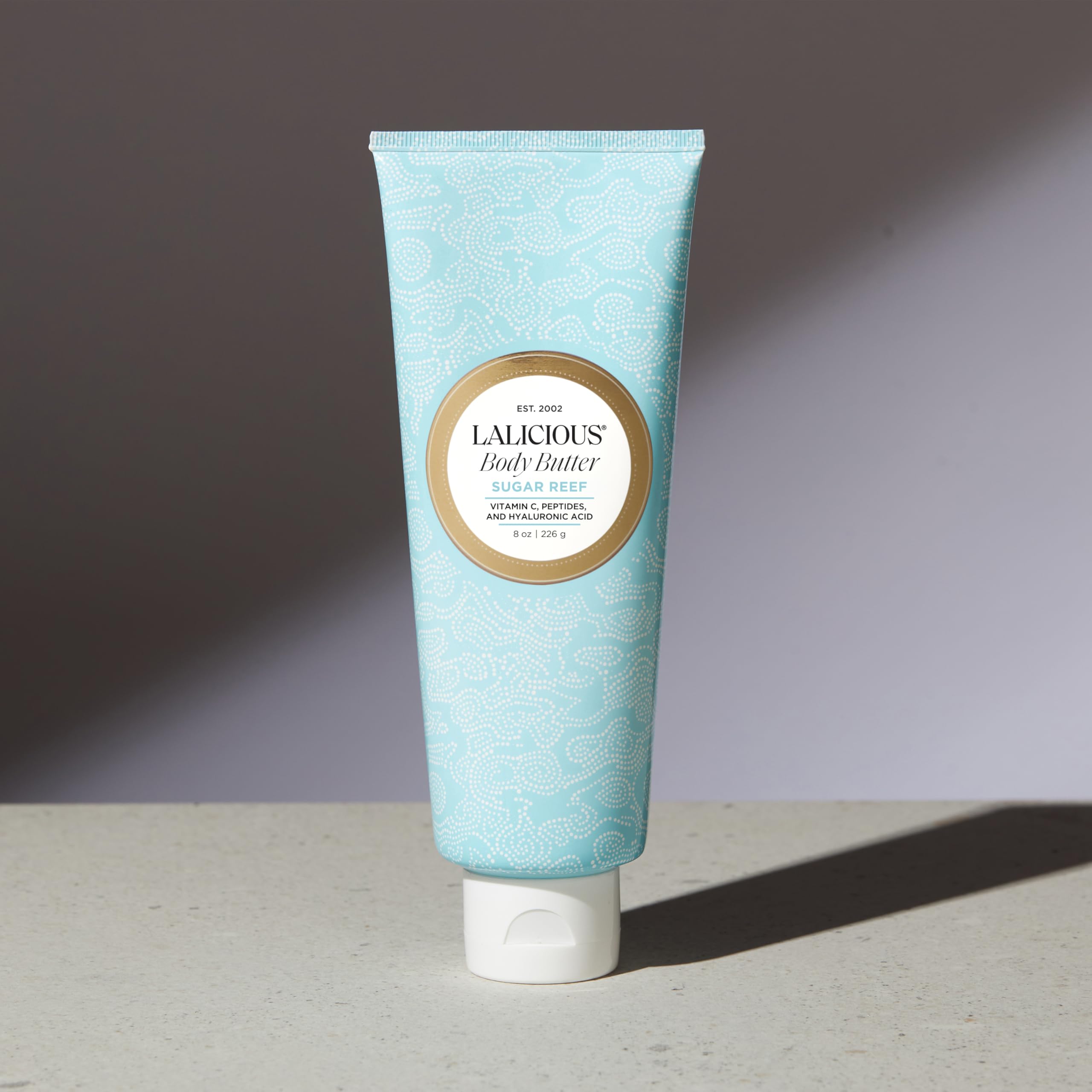 LaLicious Sugar Kiss® Whipped Body Butter 8oz | Ultra-Hydrating Shea Butter Body Cream with Hyaluronic Acid, Vitamin C & Peptides | Moisturizing Lotion for Dry Skin | Firming & Skin-Softening