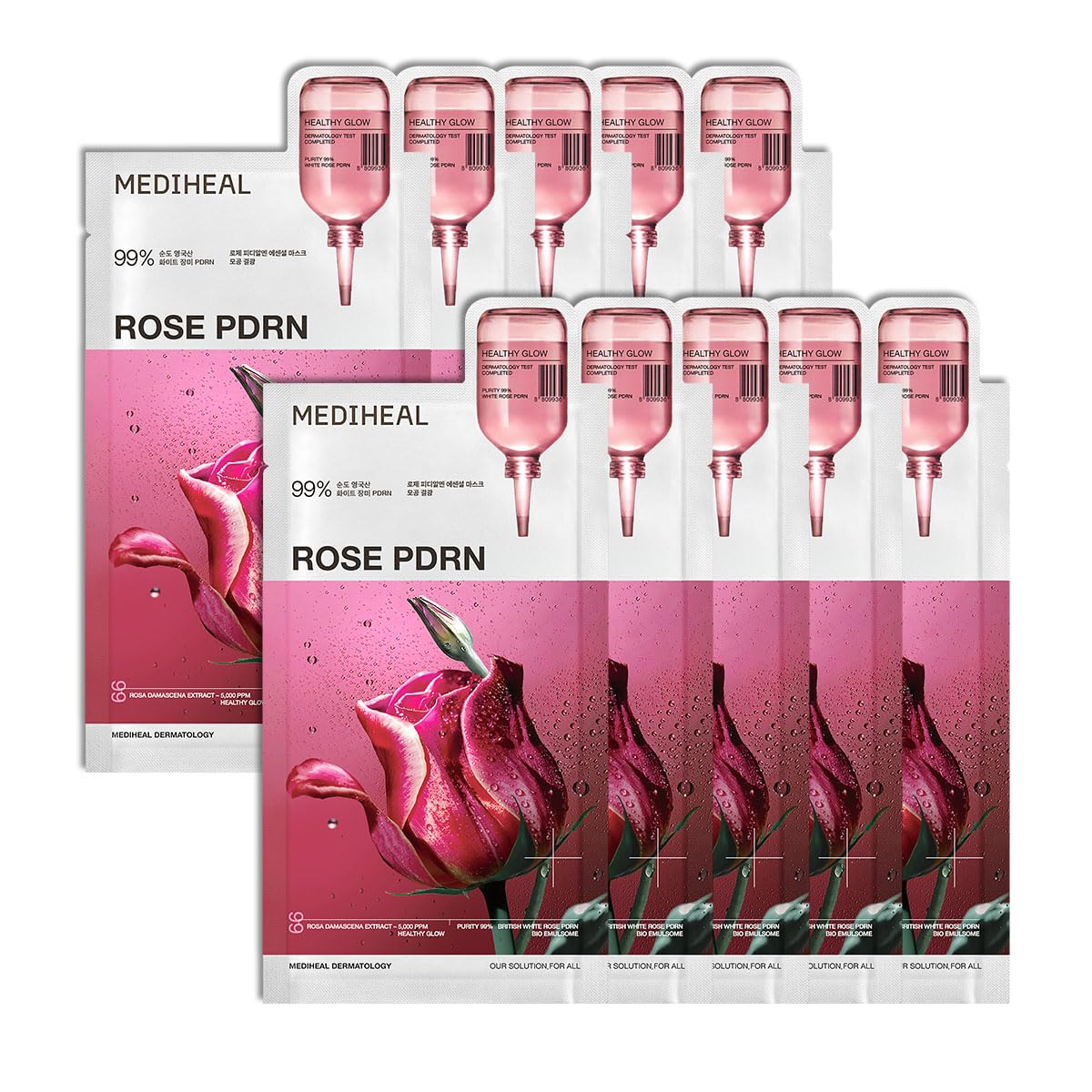 Mediheal Essential Face Mask [Skin Firming] 10 pcs. for Plumping Hydration, Glass Skin & Skin Nourishment - Travel Essentials, Korean Beauty Sheet Mask Halalzen