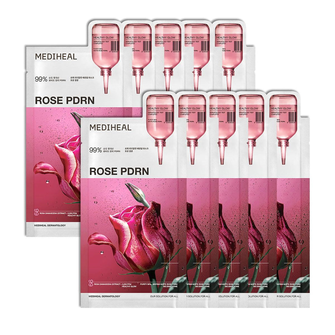 Mediheal Essential Face Mask [Skin Firming] 10 pcs. for Plumping Hydration, Glass Skin & Skin Nourishment - Travel Essentials, Korean Beauty Sheet Mask Halalzen
