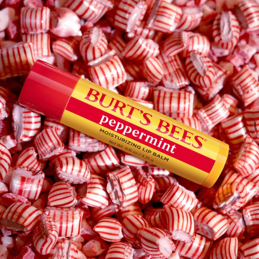 Burt’s Bees Lip Balm Gift Set, Cinnamon Apple Crisp, Vanilla Bean, Peppermint, Lip Balm Multipack, 100% Natural Origin, 3x4.25g Halalzen