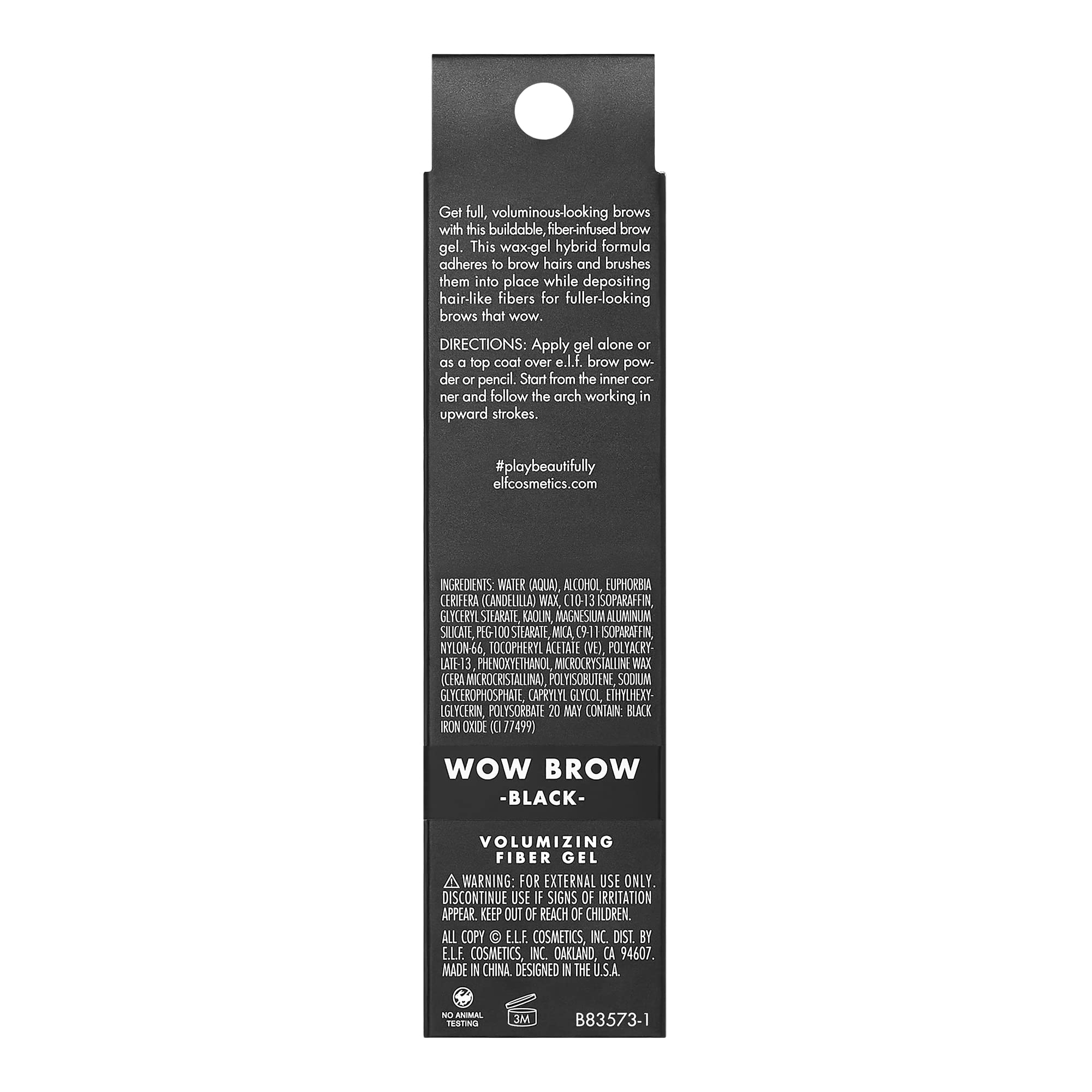 e.l.f. Wow Brow Gel, Volumizing, Buildable, Wax-Gel Hybrid, Creates Full, Voluminous-Looking Brows, Locks Brow Hairs In Place, Taupe, Fiber-Infused 3.5g