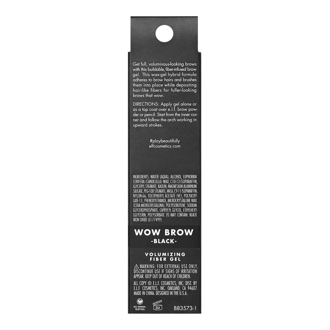 e.l.f. Wow Brow Gel, Volumizing, Buildable, Wax-Gel Hybrid, Creates Full, Voluminous-Looking Brows, Locks Brow Hairs In Place, Taupe, Fiber-Infused 3.5g