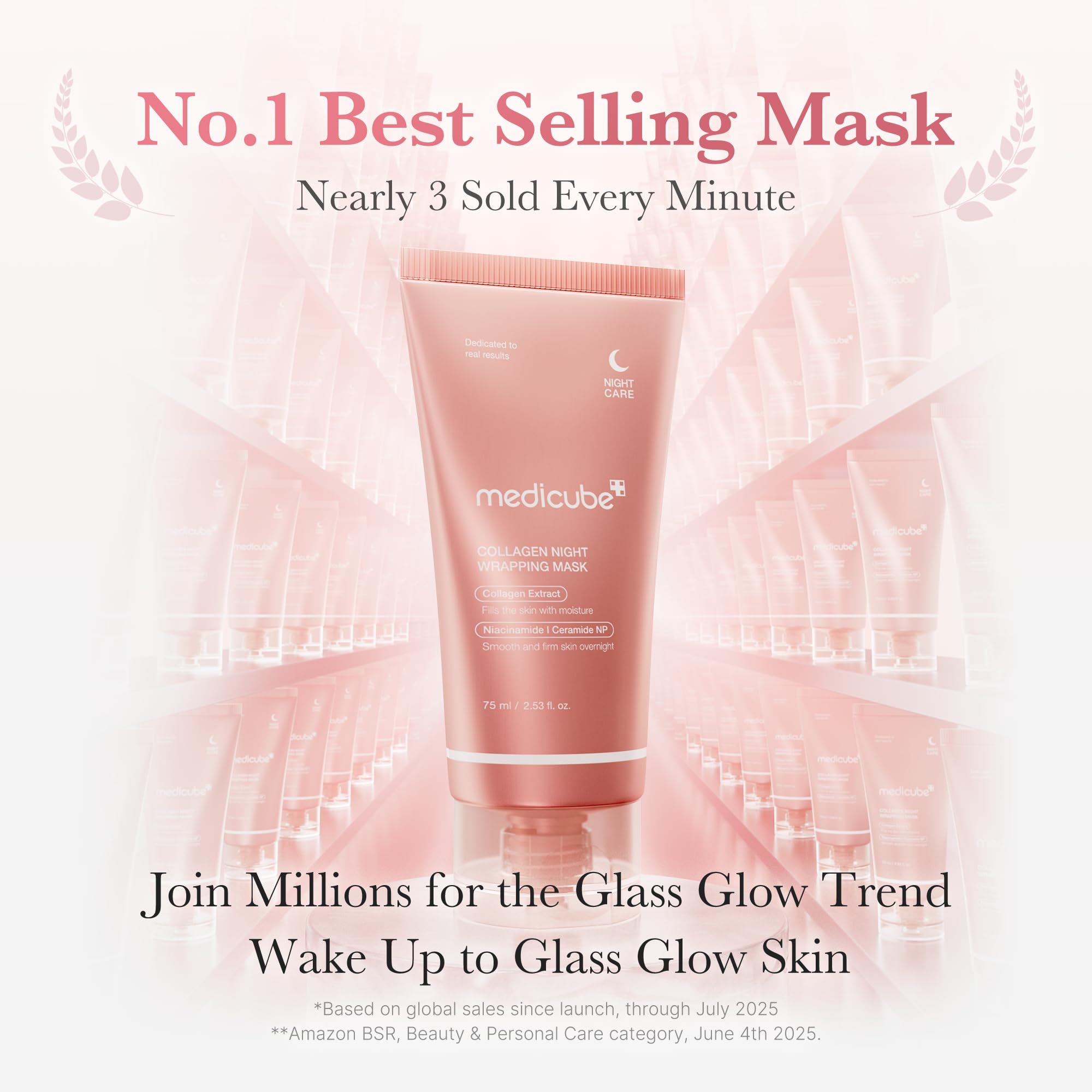 medicube Wrapping Mask Collagen Overnight Peel Off Facial Mask | Elasticity & Hydration Care, Reduces Sagging & Dullness | Hydrolyzed Collagen For Glowing Skin | Korean Skin Care, 2.53 fl.oz Halalzen