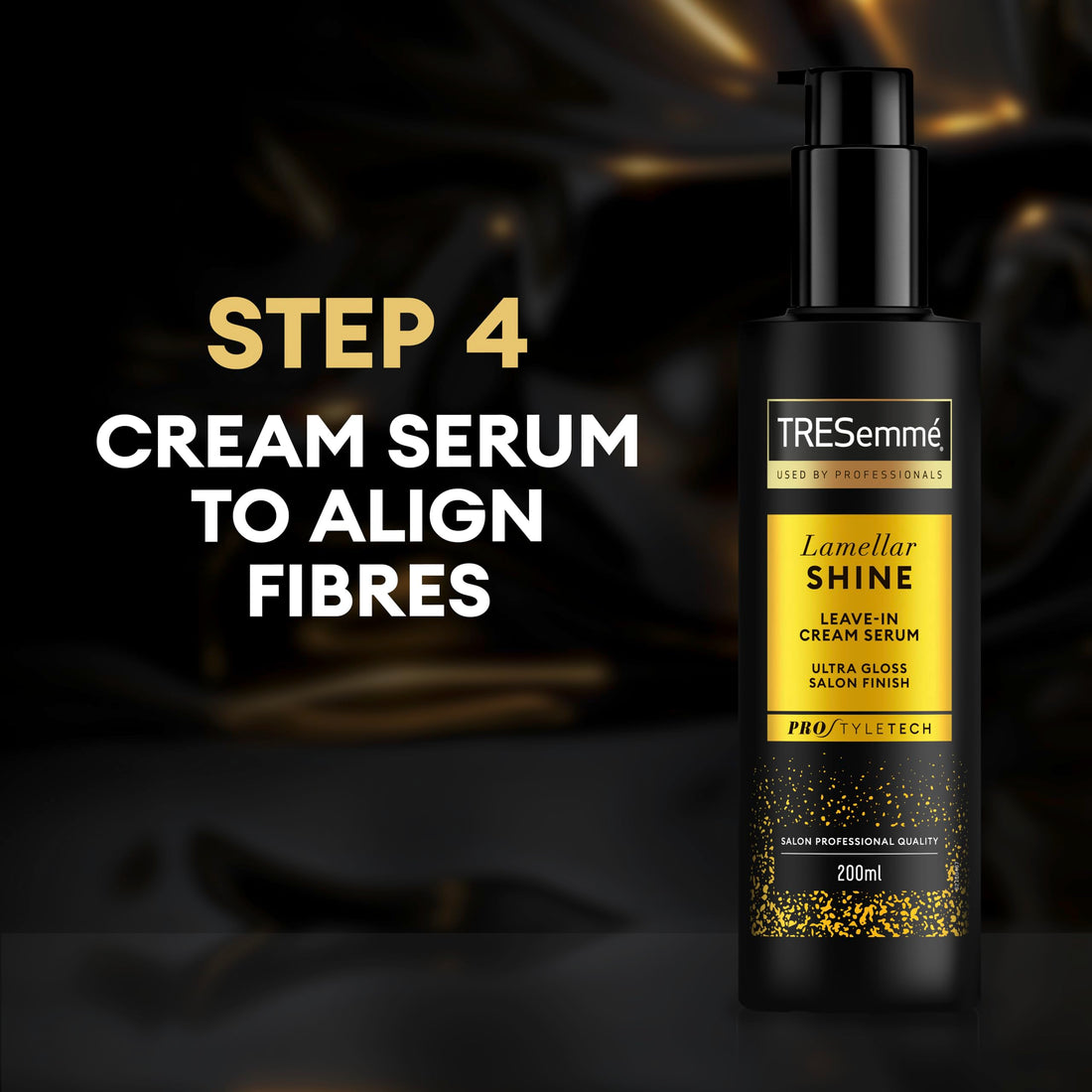 TRESemmé Lamellar Shine Leave-In Cream Hair Serum with patented Lamellar Technology hair treatment for an ultra-glossy salon finish 200 ml