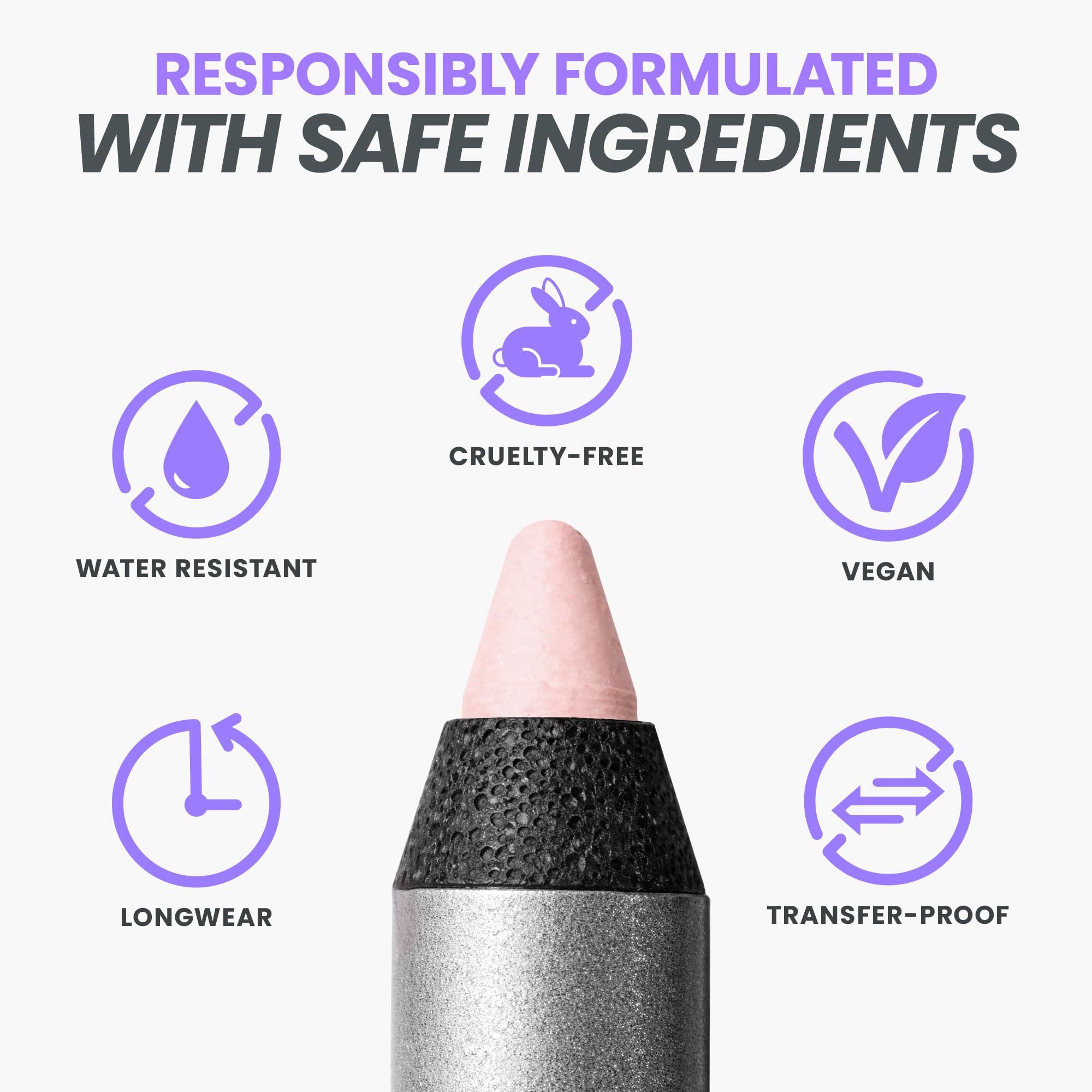 Wonderskin Eyeliner Pencil, 1440 Longwear Deep Black Eyeliner Pencil - Waterproof, Sharpenable & Smudge Proof (Liquorice)