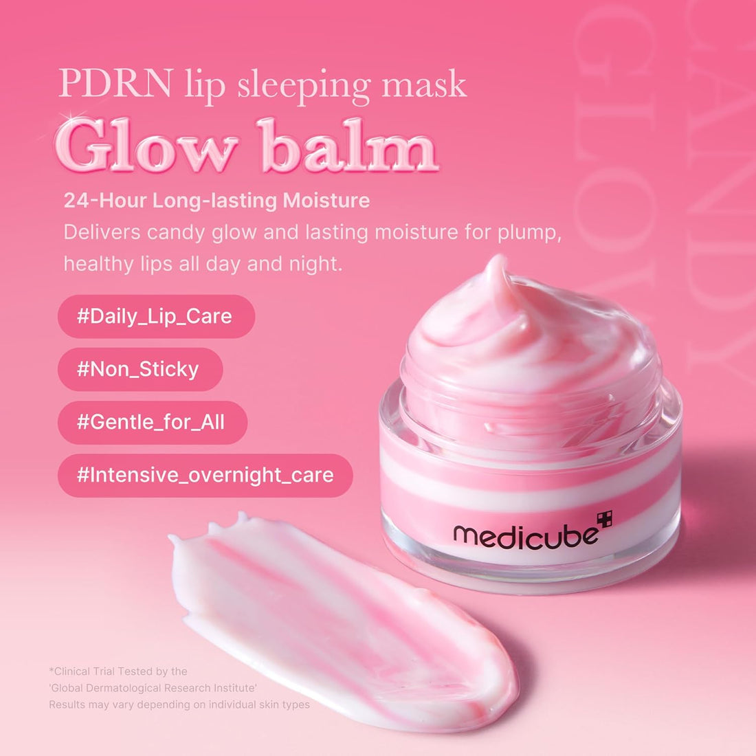 medicube PDRN lip sleeping mask glow balm | Salmon PDRN, Collagen, Shea Butter for Softer Lips, Long-lasting Moisture, Overnight and daily lip care, Korean Skincare 0.35 oz. Halalzen