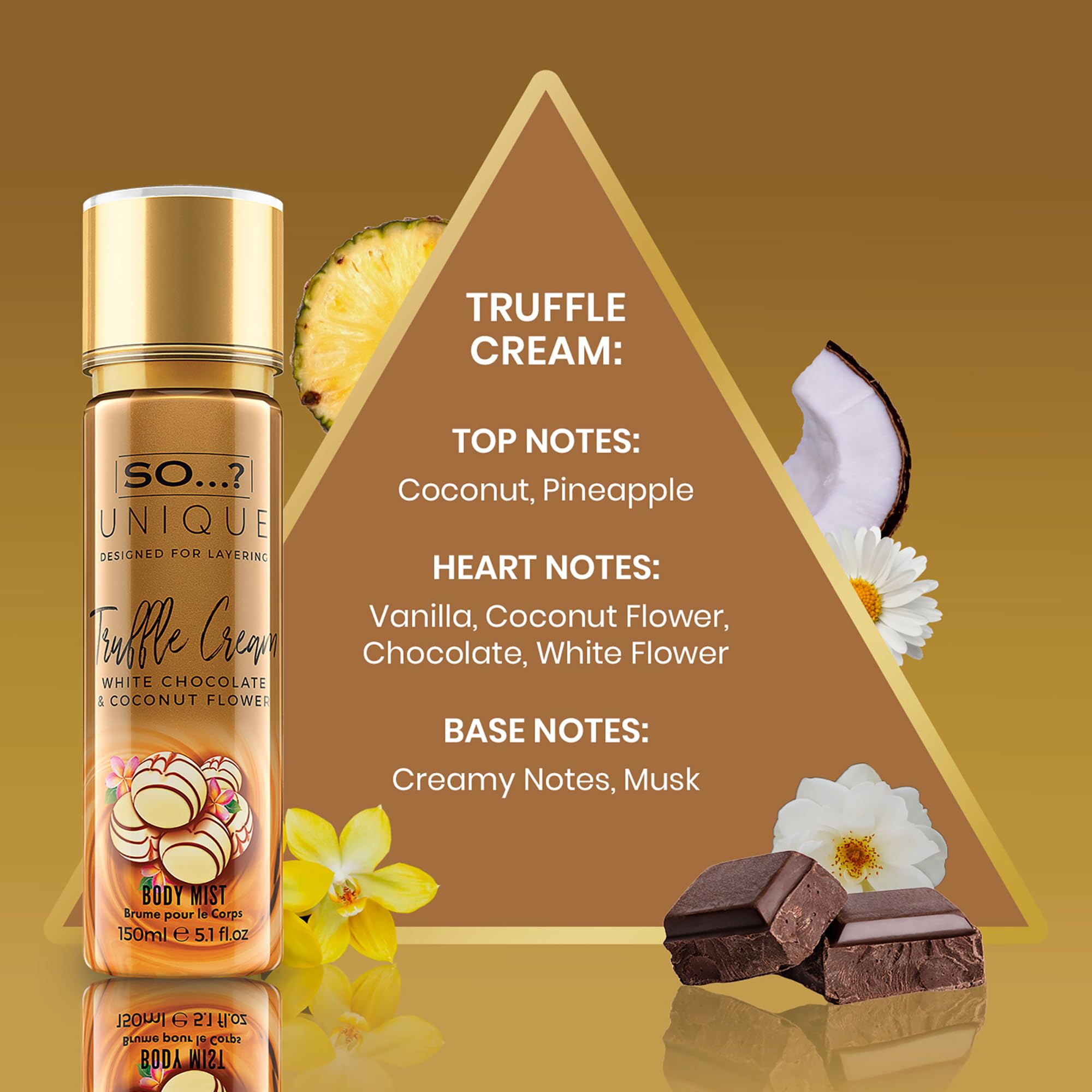 So…? Unique Womens Truffle Cream Body Mist Fragrance Sray 150ml Halalzen