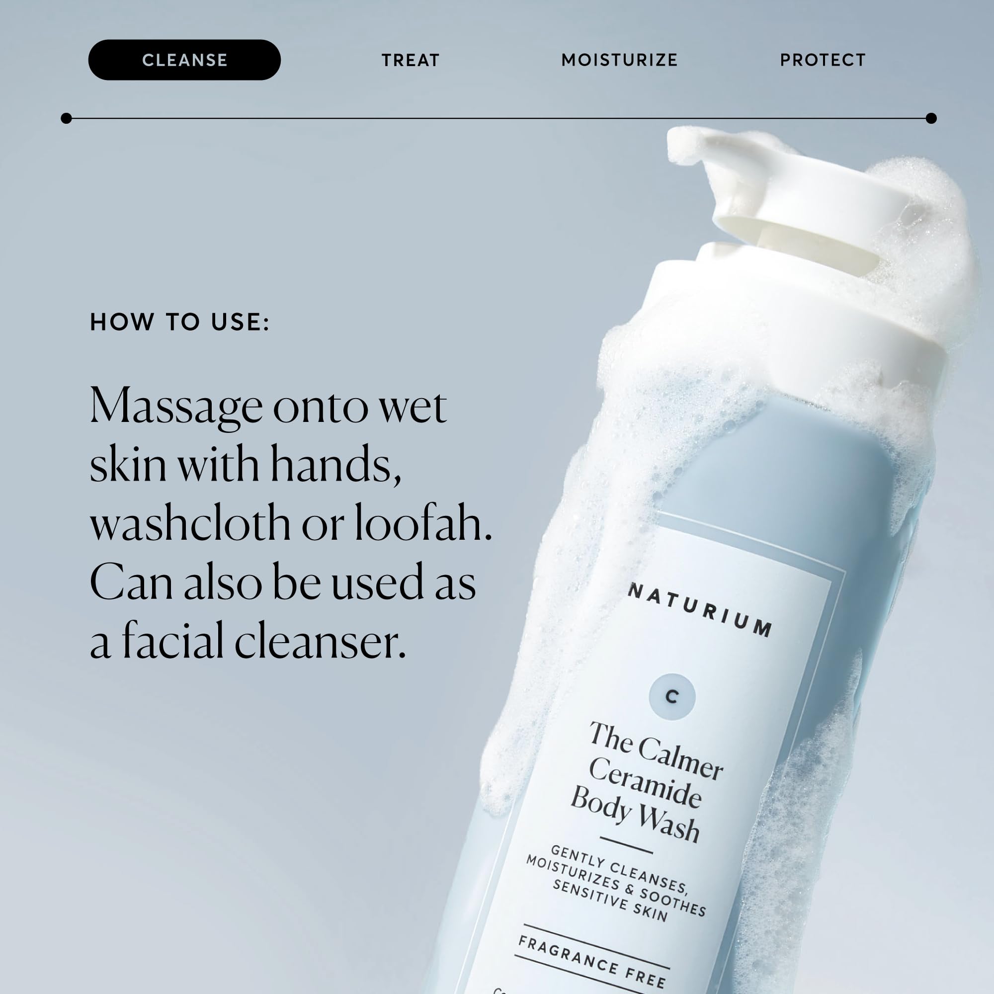Naturium The Glow Getter Multi-Oil Hydrating Body Wash, Gentle Cleanser, 16.9 oz