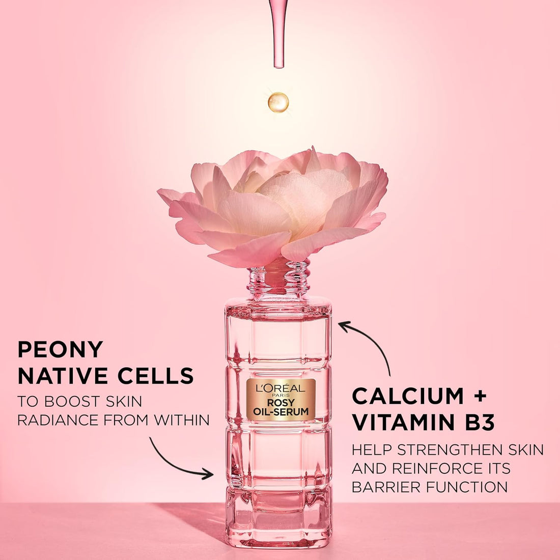 L'Oreal Paris Age Perfect Golden Age Rosy Oil Face Serum, Infused with Peony Cells, Visibly Boosts Skin Radiance & Brightens Complexion for a Healthy Glow, 30ml Halalzen