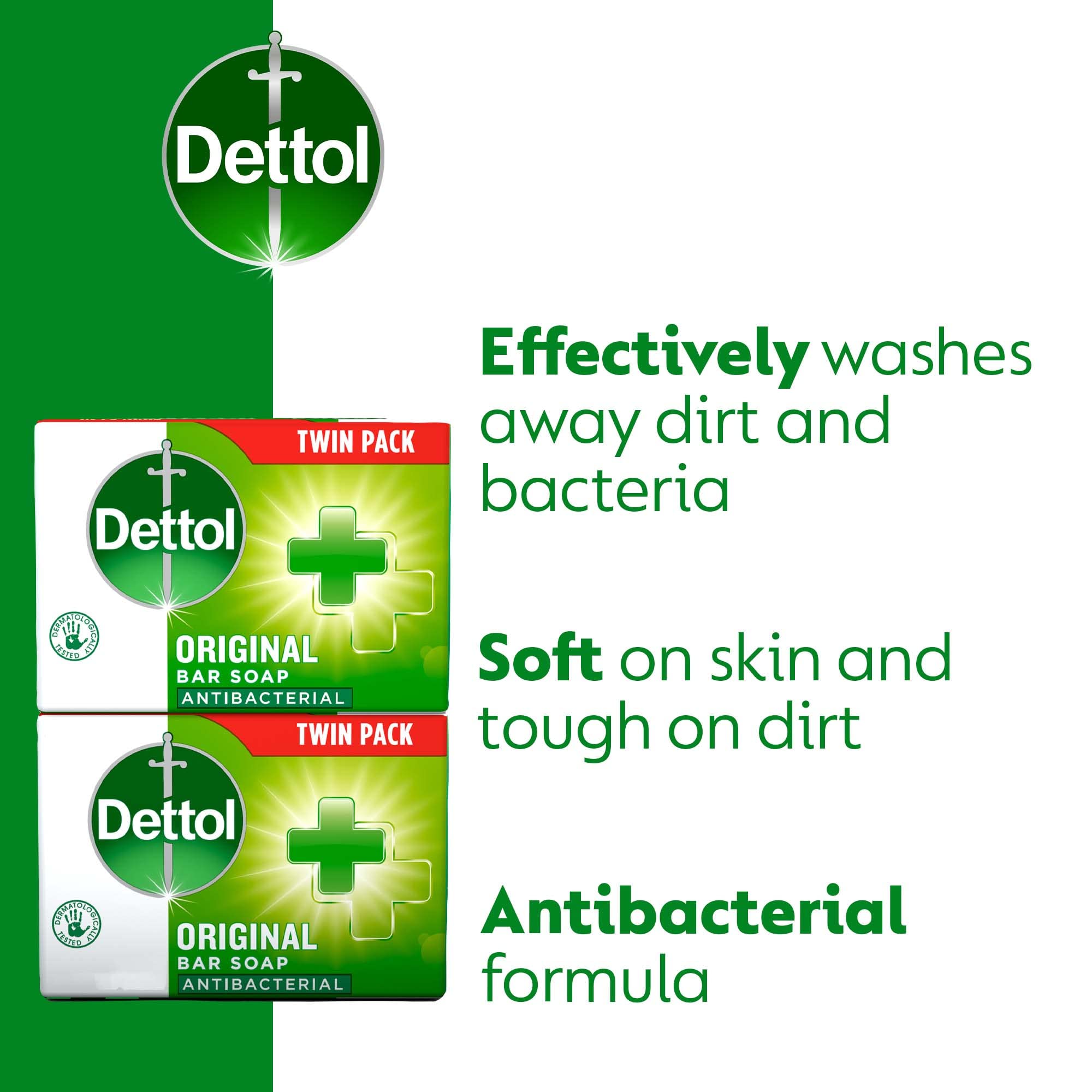 Dettol Antibacterial and Moisturings Bar Soap Original, Pack of 12 Halalzen