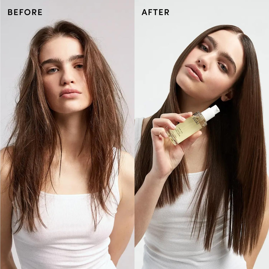 OUAI Hair Oil - Hair Heat Protectant Oil for Frizz Control - Adds Hair Shine and Smooths Split Ends - Color Safe Formula - Paraben, Phthalate and Sulfate Free - 45ml