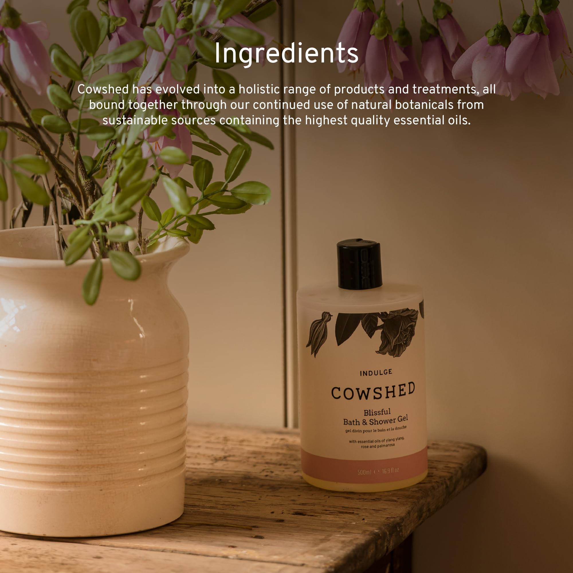 Cowshed Bath & Shower Gel 300ml | Replenish Uplifting Body Wash for Women & Men | Natural Body Wash, No Parabens | Hydrating Vegan Shower Gel with Red Mandarin, Bitter Orange and Grapefruit
