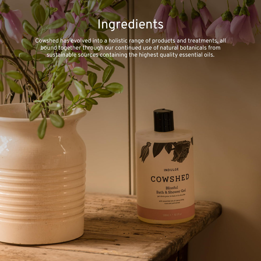 Cowshed Bath & Shower Gel 300ml | Replenish Uplifting Body Wash for Women & Men | Natural Body Wash, No Parabens | Hydrating Vegan Shower Gel with Red Mandarin, Bitter Orange and Grapefruit