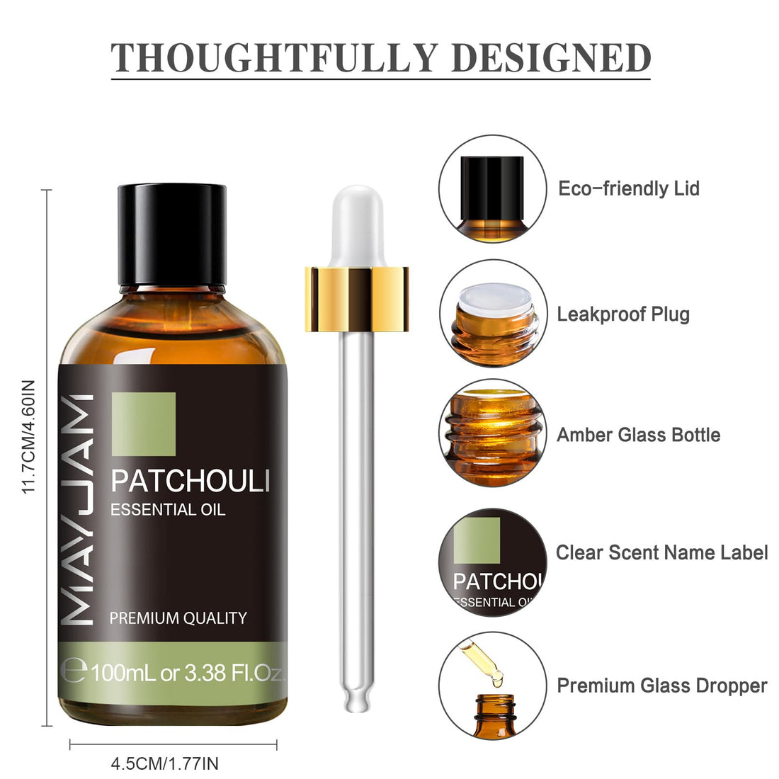 MAYJAM Sandalwood Essential Oils 100ML, Sandalwood Oil for Diffuser, Humidifier, DIY, Home, Office