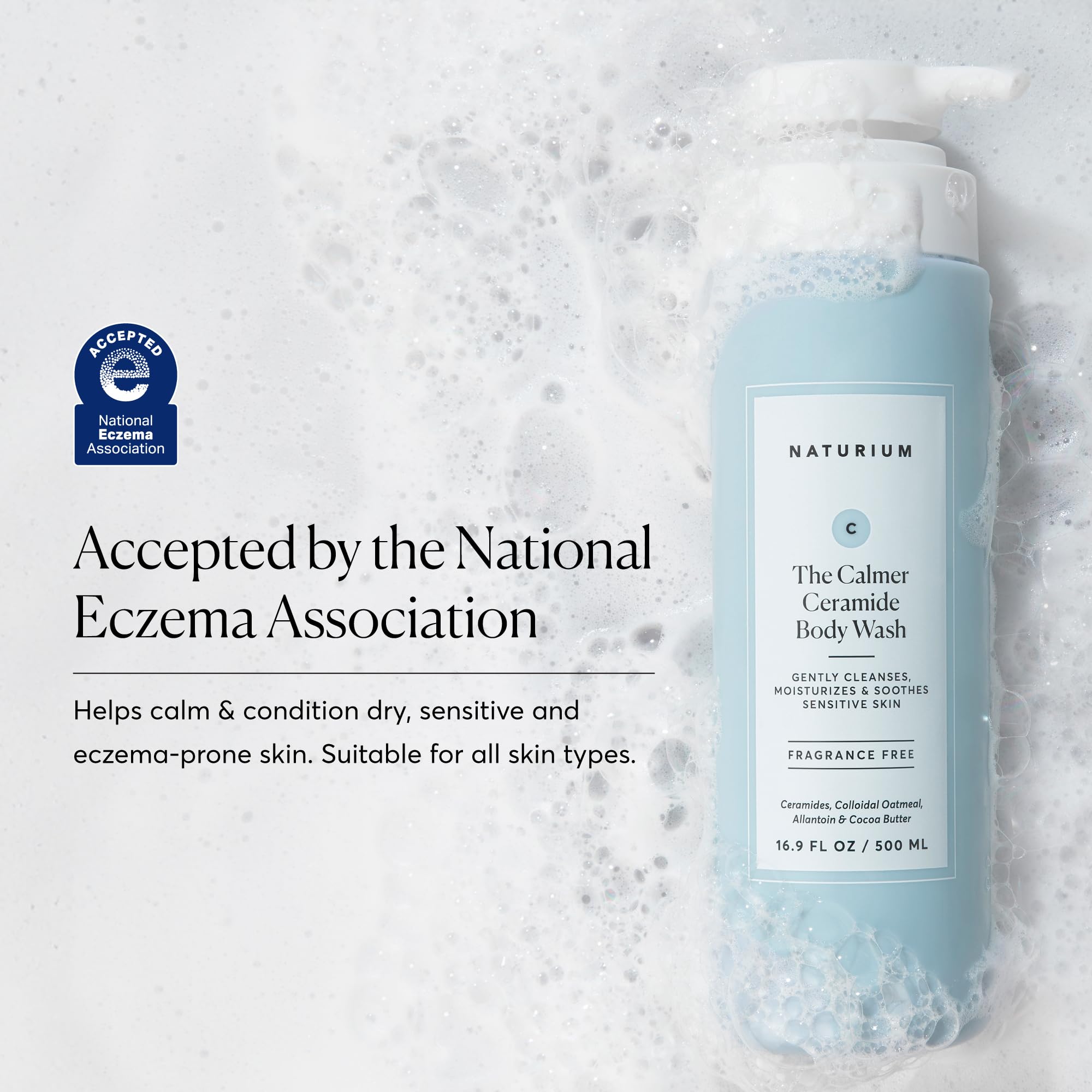Naturium The Glow Getter Multi-Oil Hydrating Body Wash, Gentle Cleanser, 16.9 oz