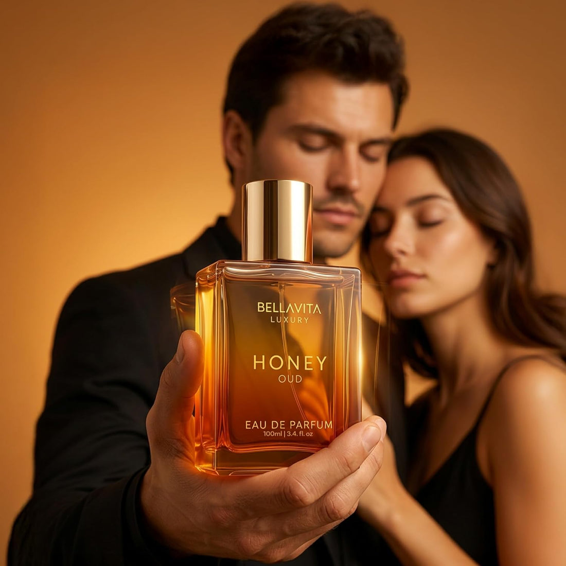 Bellavita Luxury Honey Oud Eau de Parfum | 100 ml (3.4 fl.oz.) | Perfume for Men and Women | Sweet Honey, Bergamot, Oud, & Amber Notes | Long Lasting Unisex Fragrance Halalzen