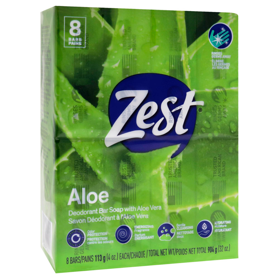 Zest Bar Soap - 8 Bars - Enriched With Cocoa Butter And Shea for Ultra Moisturizing Cleansing - Leaves Your Body Feeling Silky Smooth And Deeply Moisturized