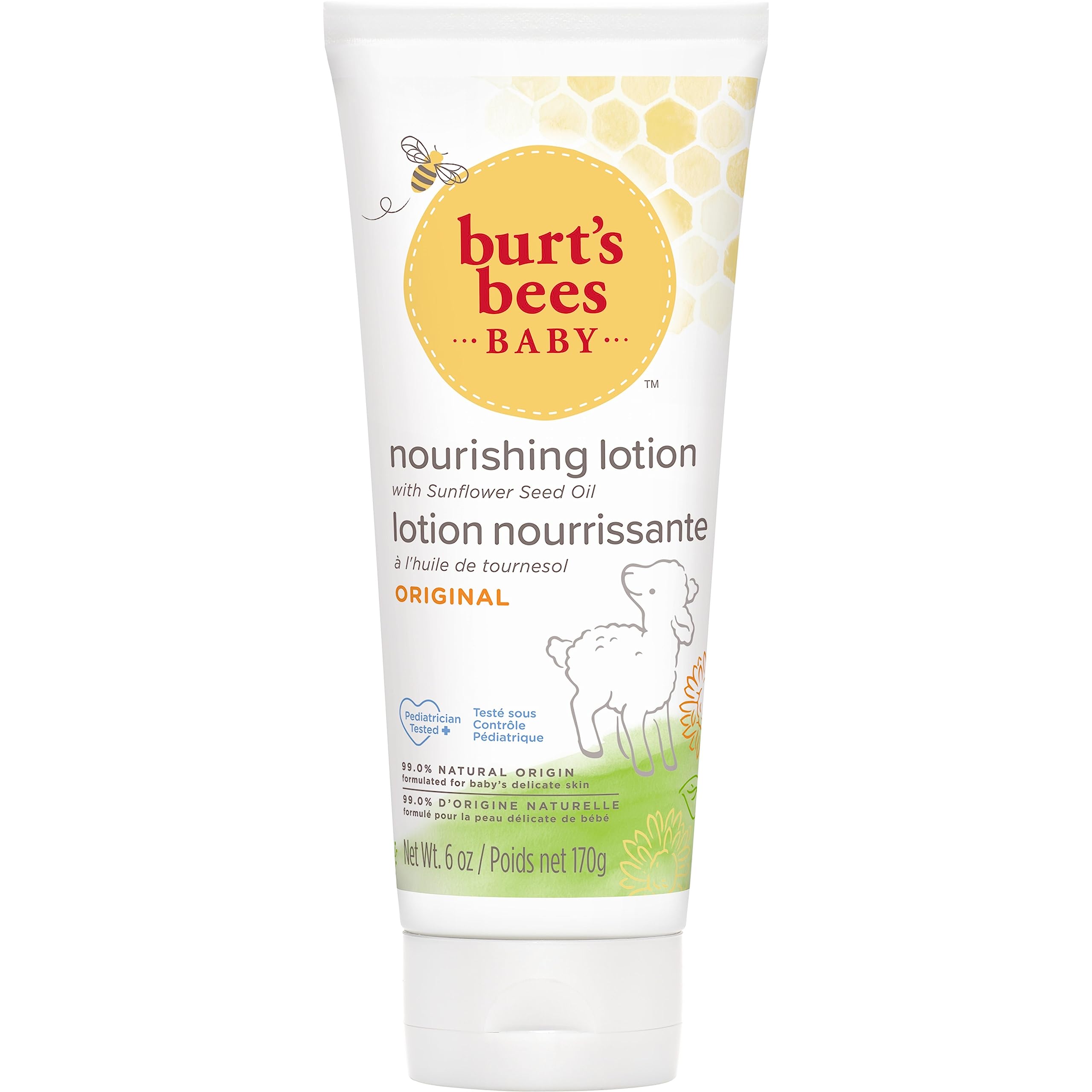 Burt's Bees Baby Lotion, Nourishing Baby Moisturiser, Ultra-Gentle For Delicate Skin & Daily Care, 170 g Halalzen
