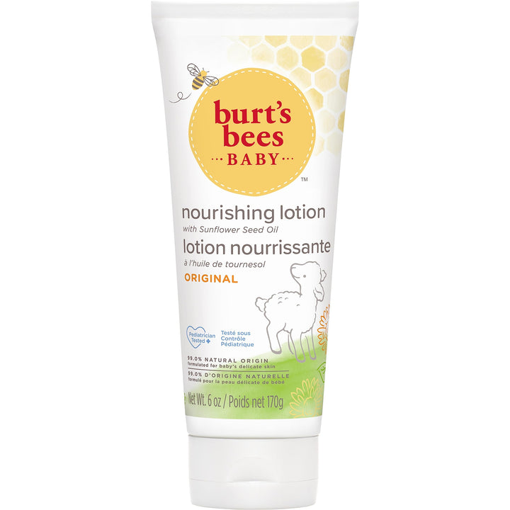 Burt's Bees Baby Lotion, Nourishing Baby Moisturiser, Ultra-Gentle For Delicate Skin & Daily Care, 170 g