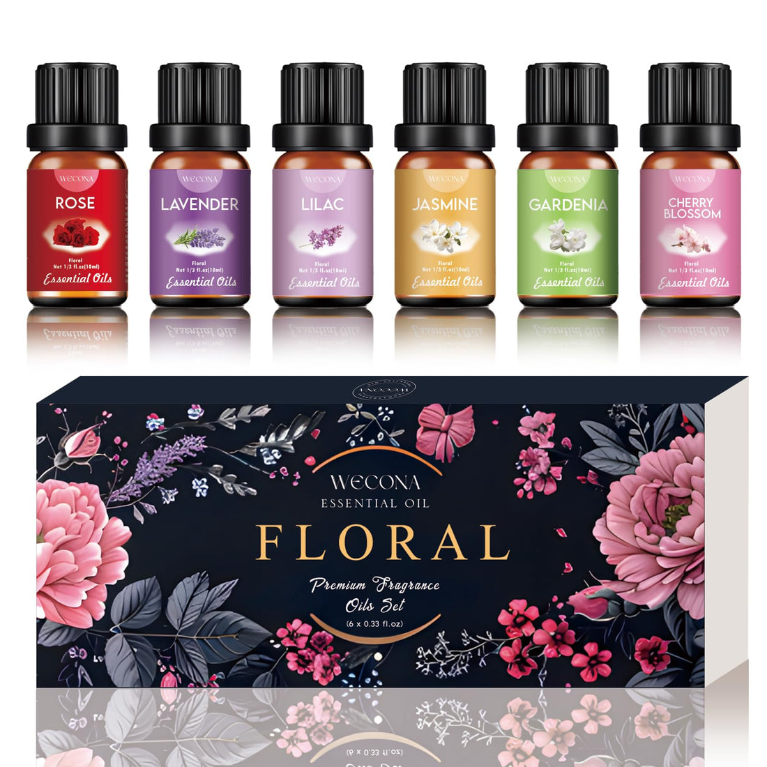 Premium Hotel Fragrance Oil Collection for Diffusers, Essential Oils for Diffusers for Home, Hotel Diffuser Fragrance Oils,Spa & Candle Making, White Tea, Citrus Luxe, Velvet Night and More - 6x10ml