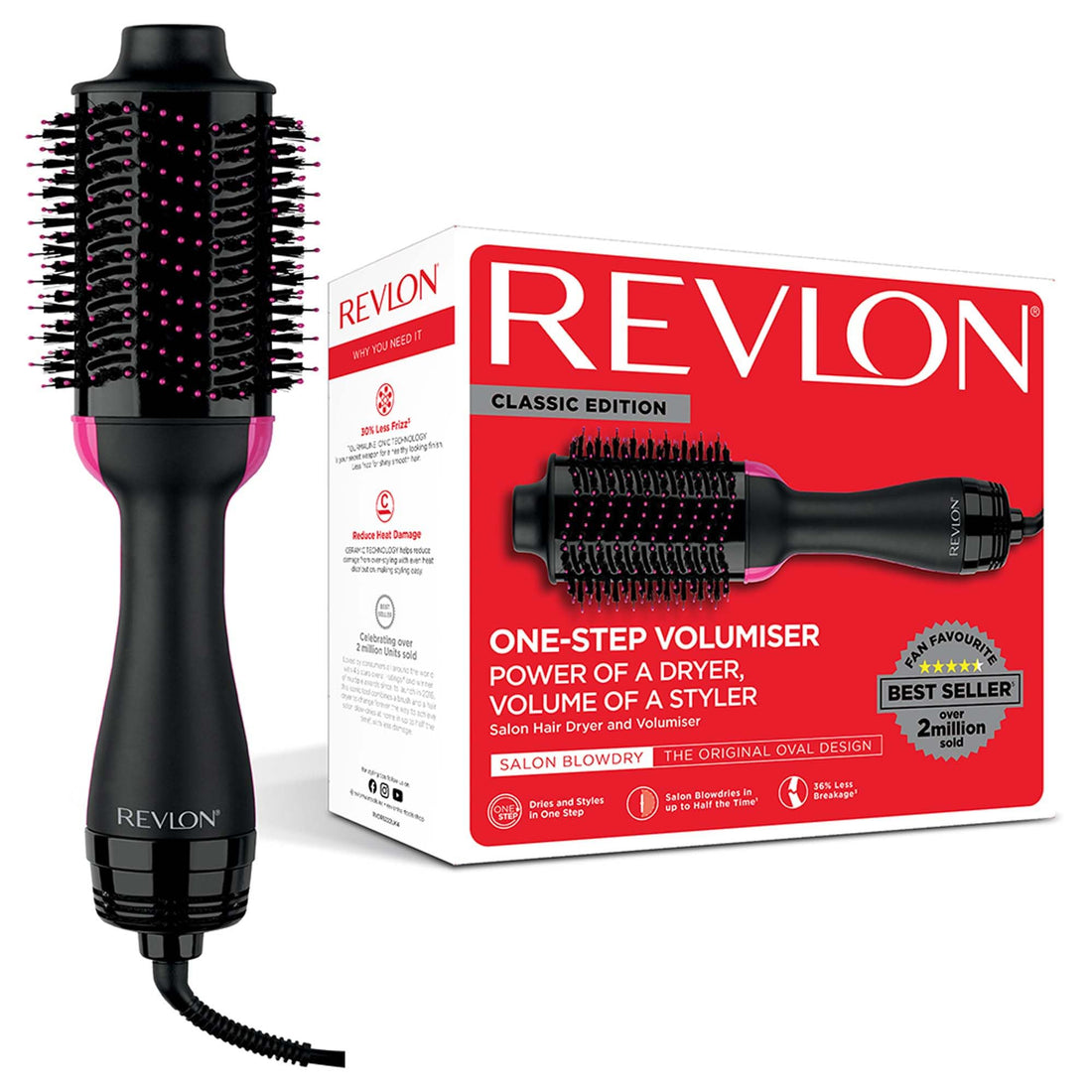 Revlon Hair Tools RVHA6017UK Tangle Free Hot Air Styler, Black Halalzen