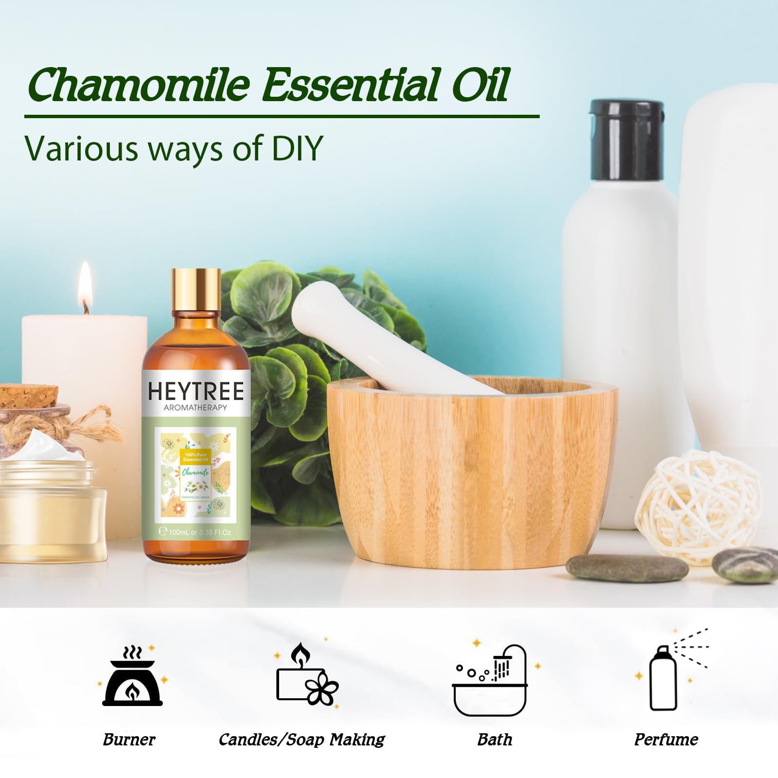 Peppermint Essential Oil 100ml - Pure Natural Essential Oils Strong,Fresh Minty Scent Increases Clarity - Perfect for Aromatherapy,Diffuser, Clear Breathing-Strong Peppermint Oil