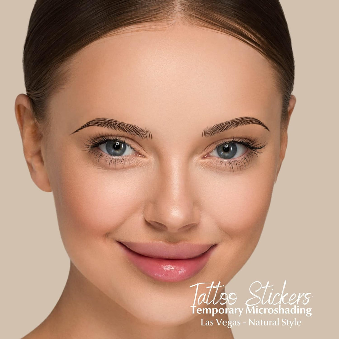 Bliss and Beyond USA | Waterproof Eyebrow Tattoo Stickers. A real hair stroke look. Hair replacement without surgery. Solution for hair loss. Bushy Tinted eyebrow tattoos. (New Las Vegas, Dark Brown)