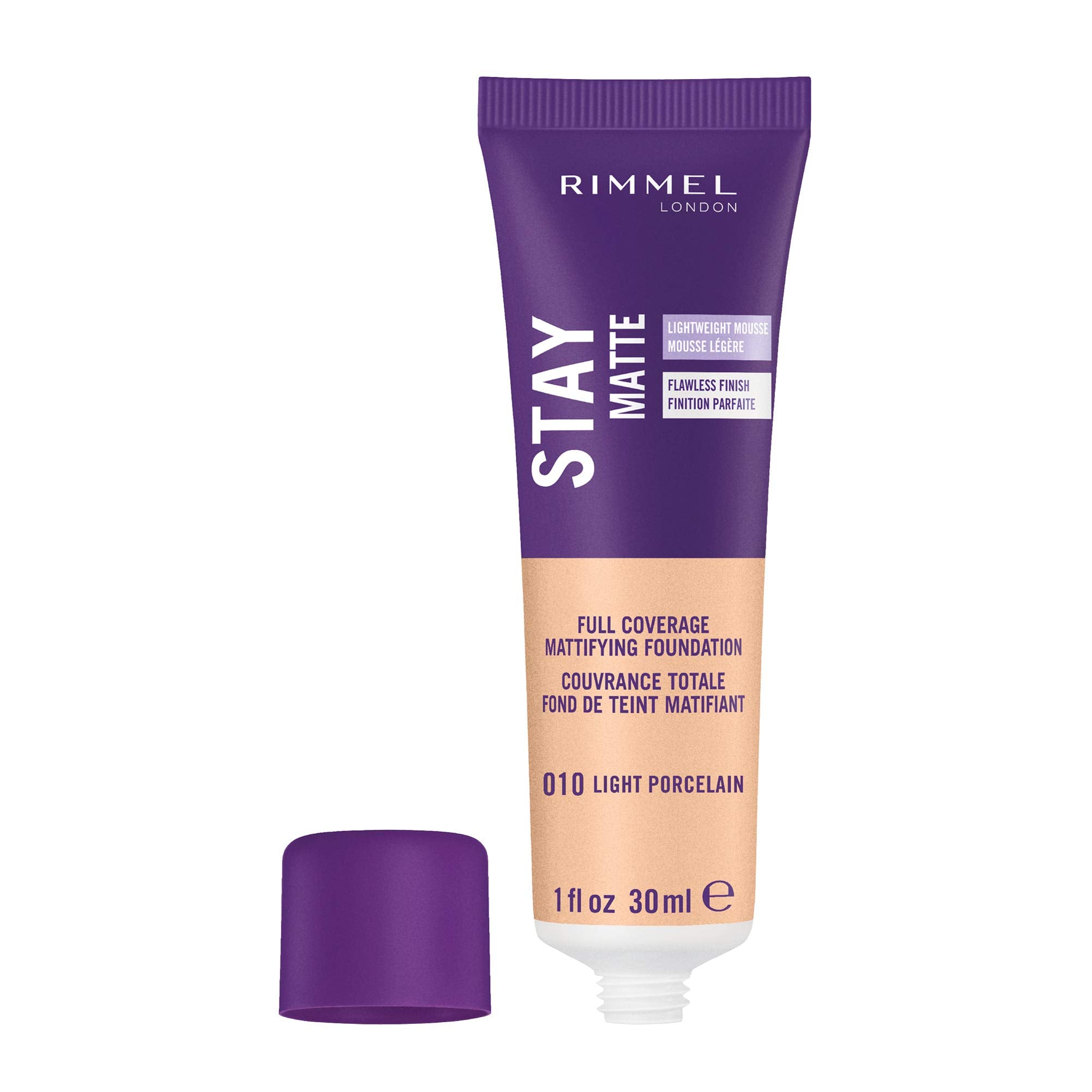 Rimmel London Stay Matte Liquid Mousse Foundation, Good Coverage and Oil-Free Formula, Soft Beige, 30 ml Halalzen