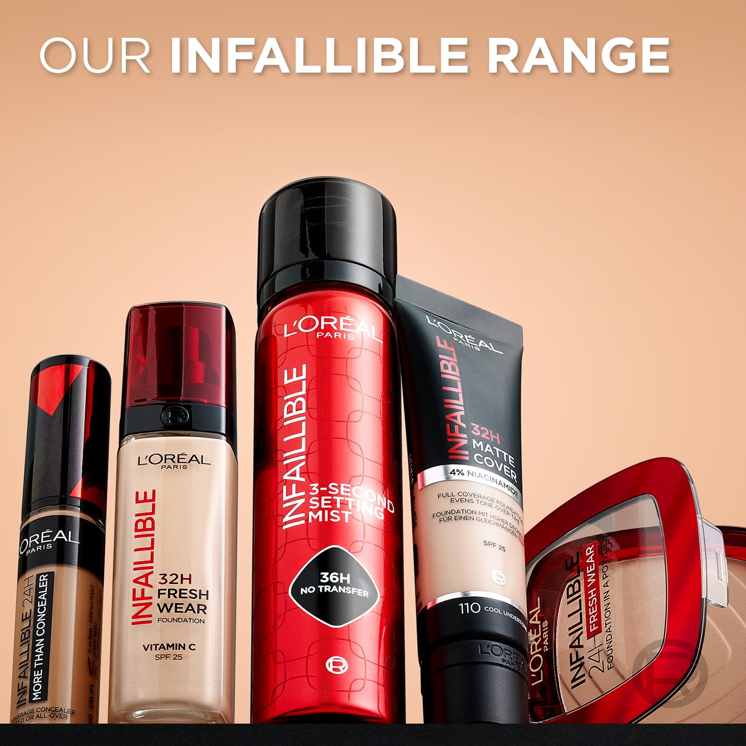 L'Oréal Paris Liquid Foundation, Full Coverage, Lasting Wear, Hydrating, Water & Transfer-Proof, Lightweight, Fresh, Dewy & Glowing Skin, 110 Vanilla Rose Halalzen